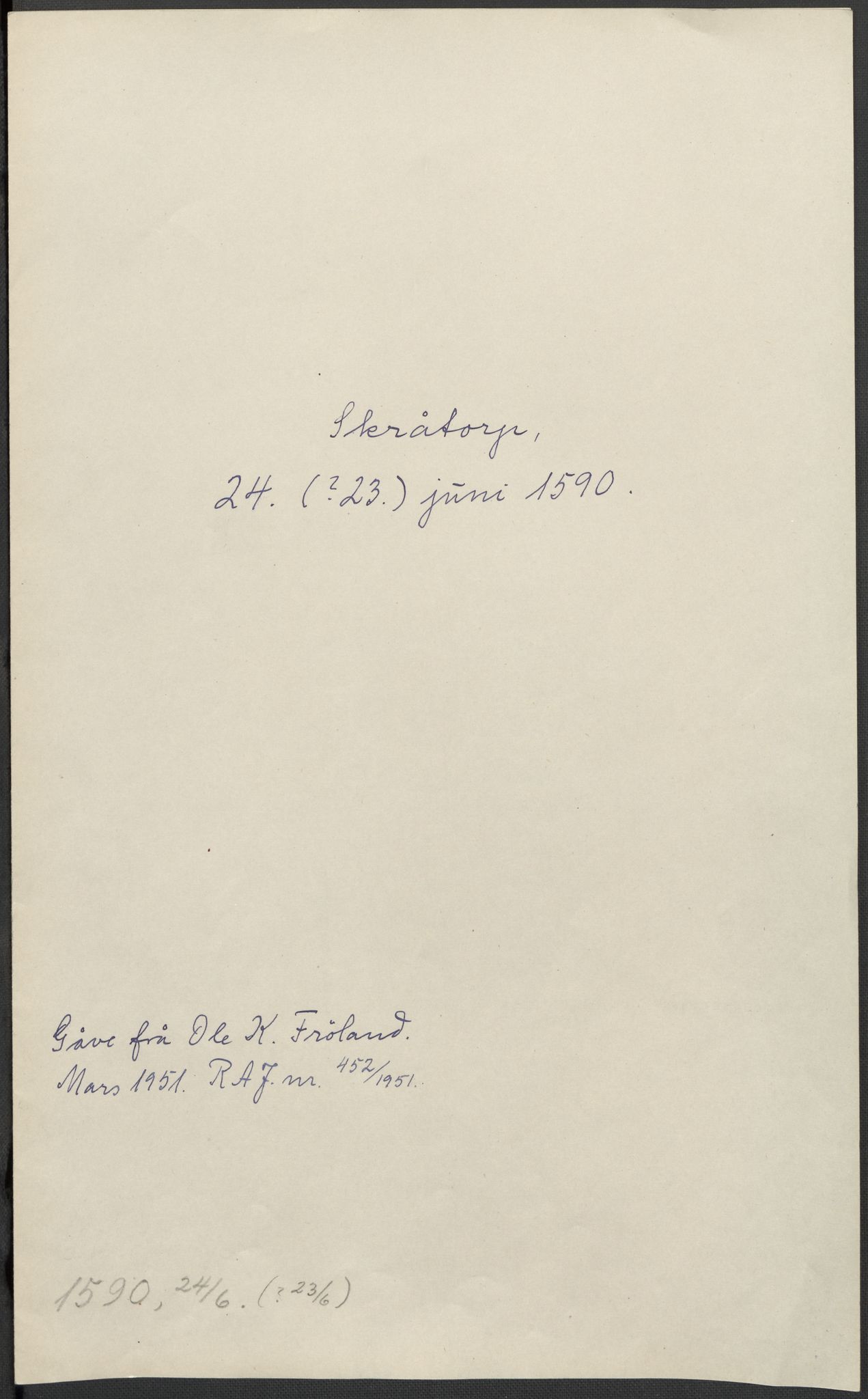 Riksarkivets diplomsamling, AV/RA-EA-5965/F02/L0091: Dokumenter, 1589-1590, s. 63