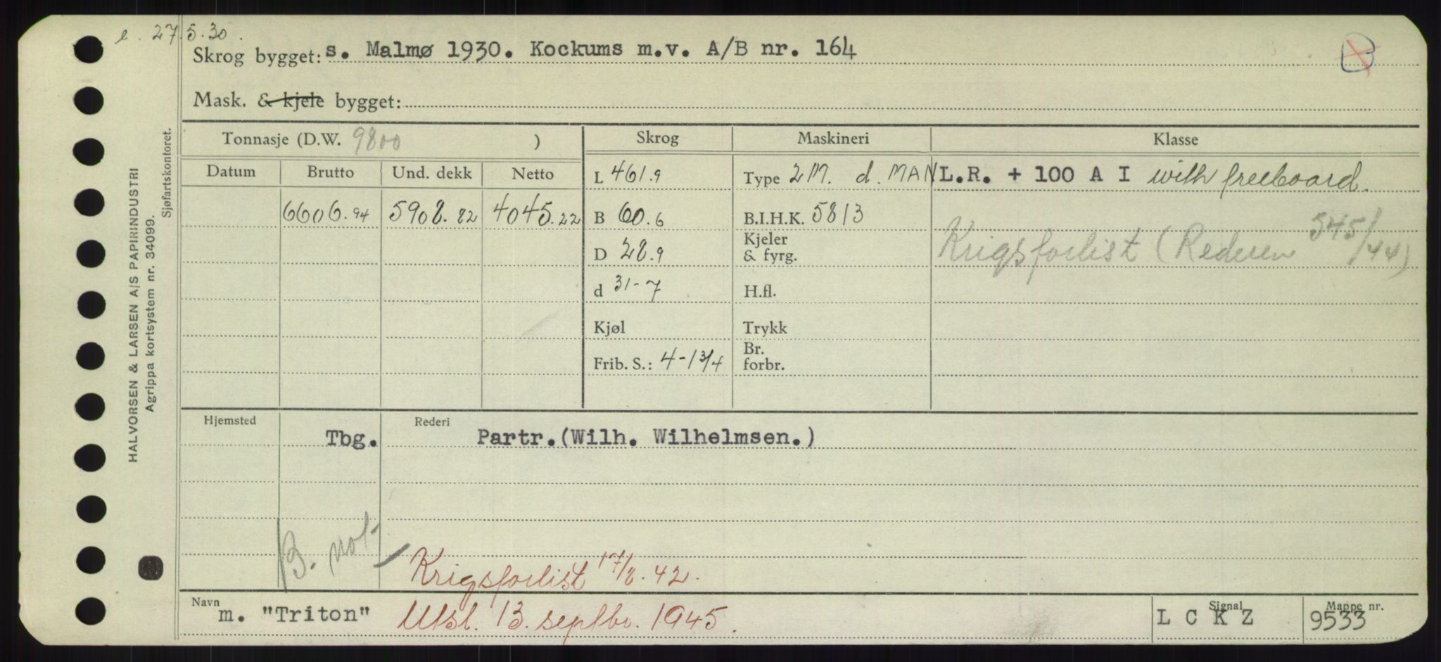 Sjøfartsdirektoratet med forløpere, Skipsmålingen, RA/S-1627/H/Hd/L0039: Fartøy, Ti-Tø, s. 591