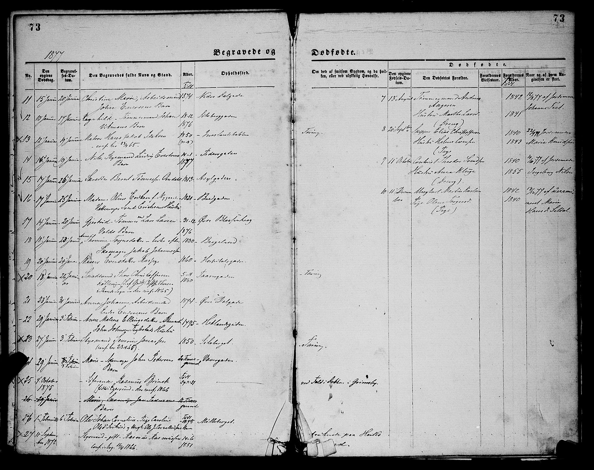 St. Petri sokneprestkontor, AV/SAST-A-101813/001/30/30BA/L0012: Ministerialbok nr. A 12, 1873-1878, s. 73