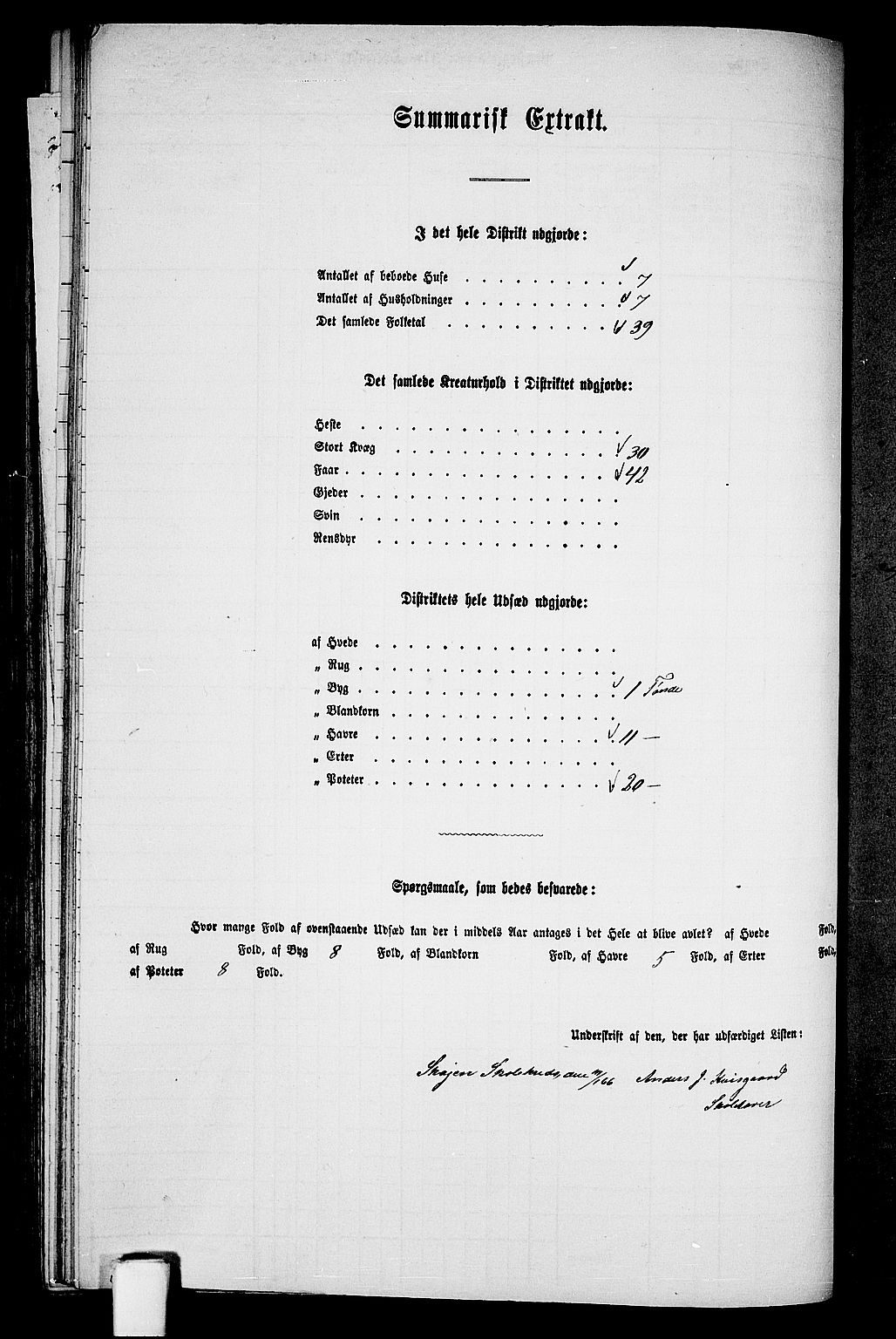 RA, Folketelling 1865 for 1041L Vanse prestegjeld, Vanse sokn og Farsund landsokn, 1865, s. 187