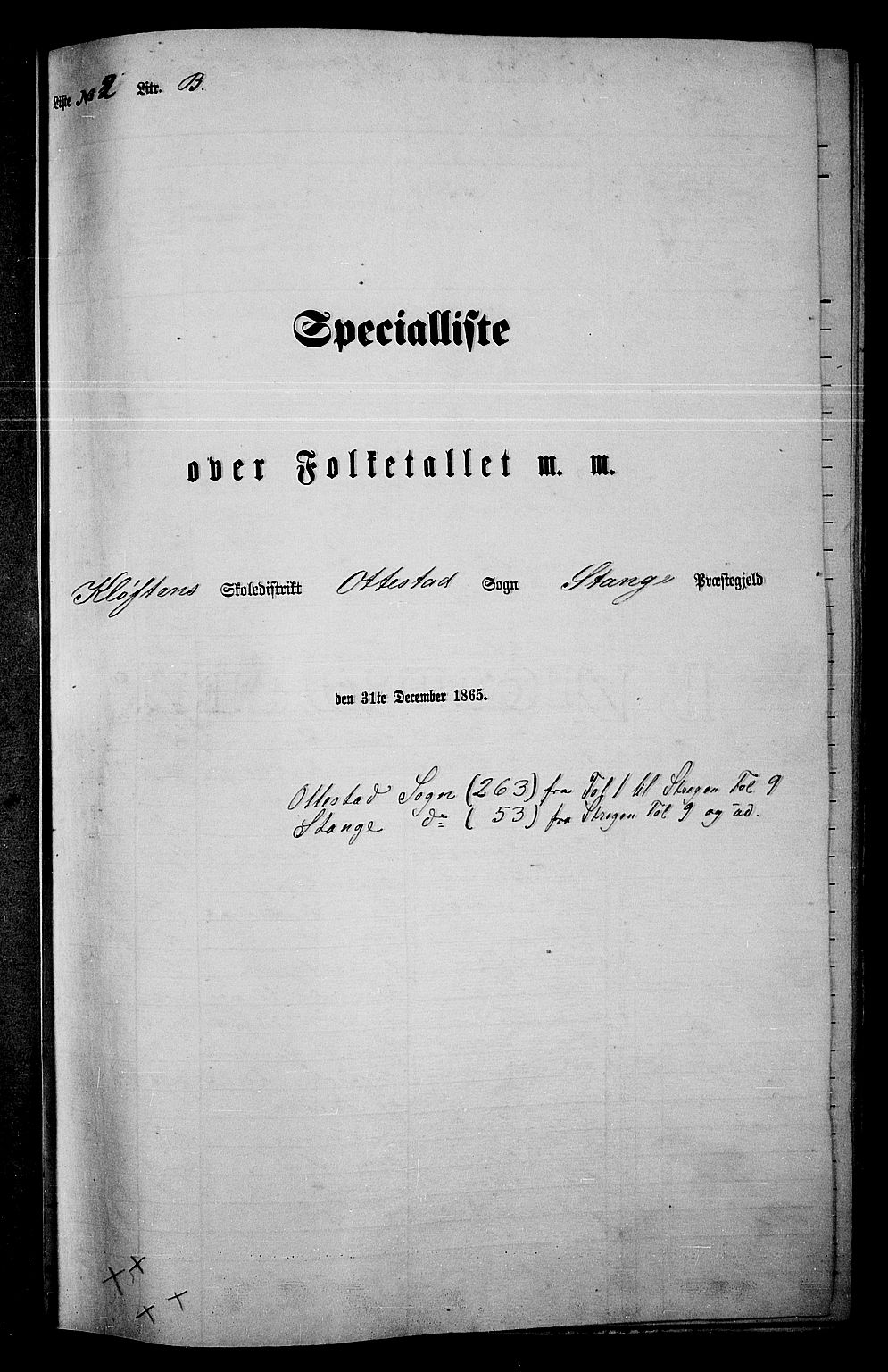 RA, Folketelling 1865 for 0417P Stange prestegjeld, 1865, s. 47