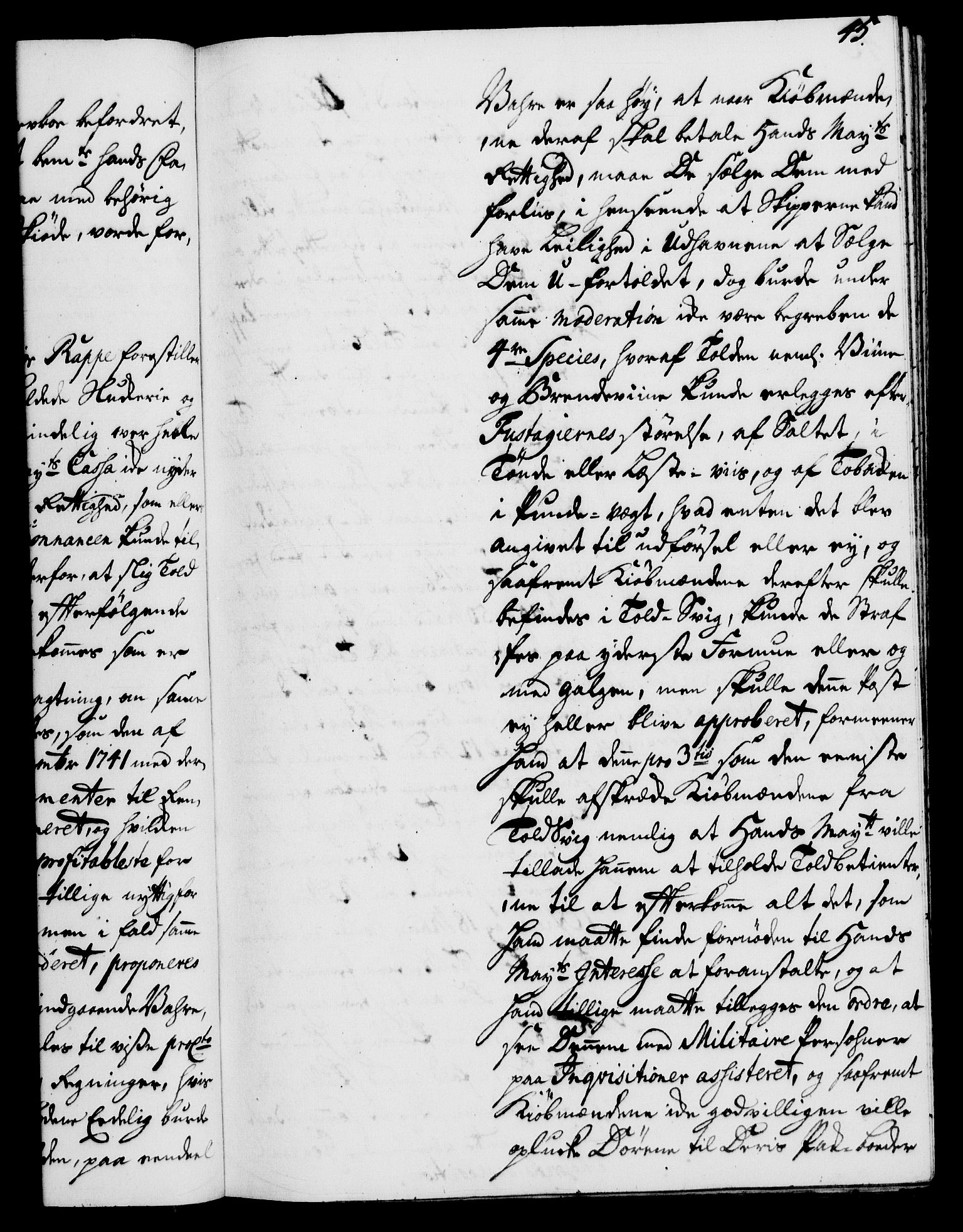 Rentekammeret, Kammerkanselliet, RA/EA-3111/G/Gh/Gha/L0026: Norsk ekstraktmemorialprotokoll (merket RK 53.71), 1744-1745, s. 45