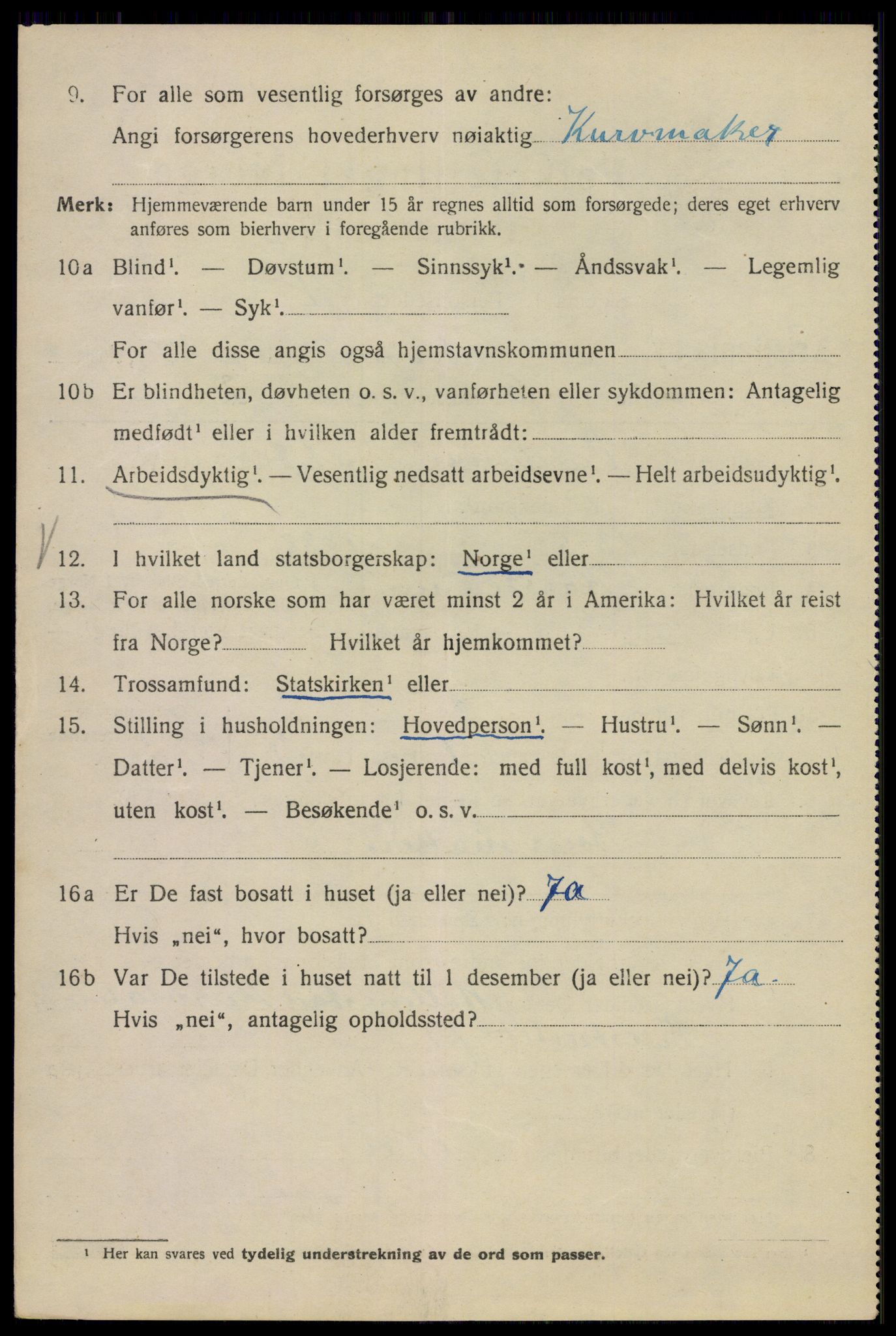 SAO, Folketelling 1920 for 0301 Kristiania kjøpstad, 1920, s. 569020