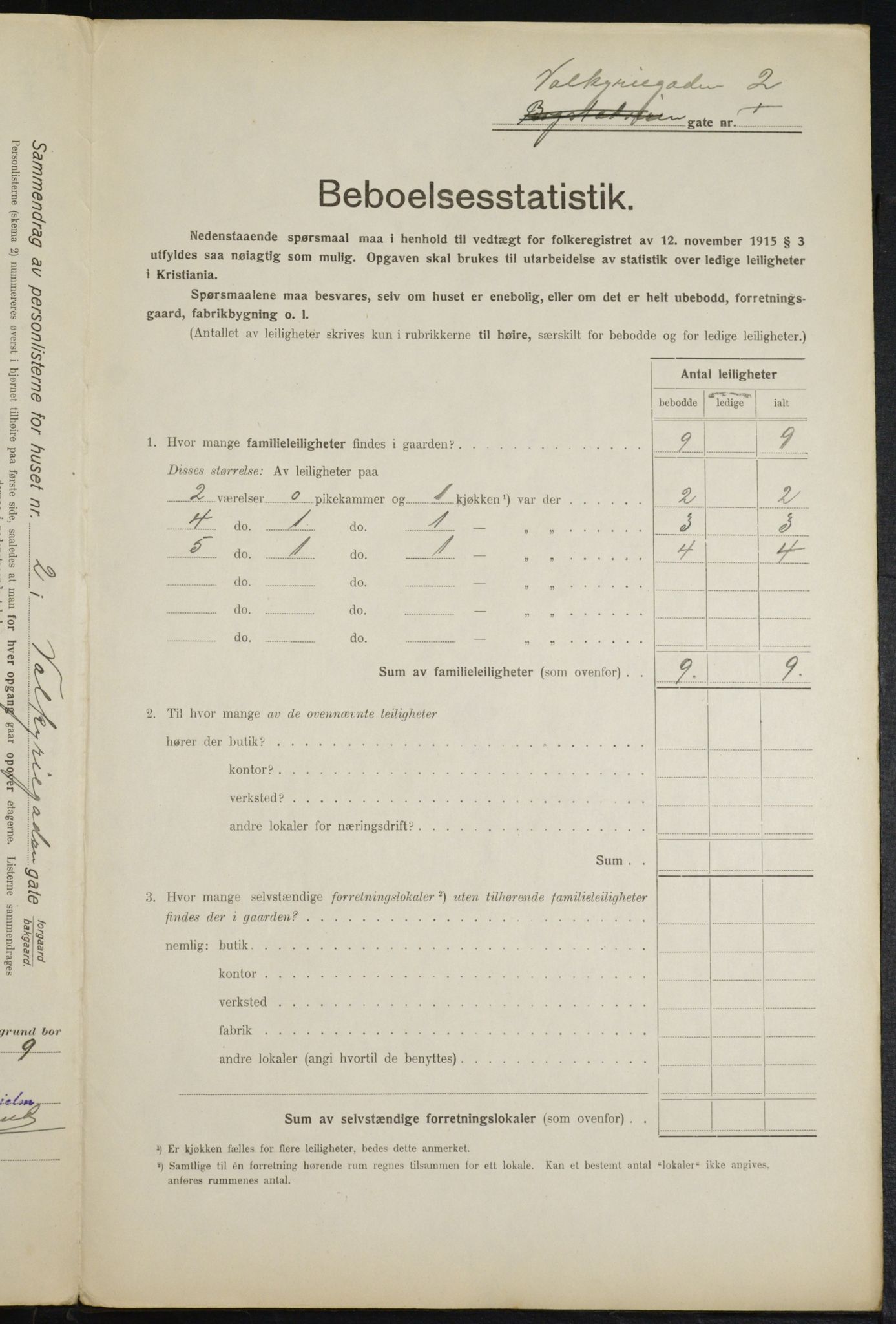 OBA, Kommunal folketelling 1.2.1916 for Kristiania, 1916, s. 125386