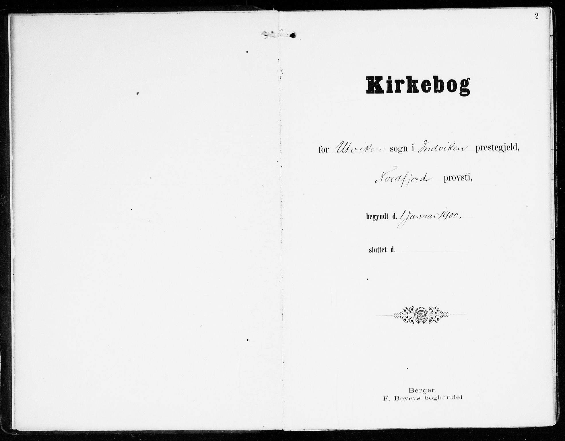 Innvik sokneprestembete, AV/SAB-A-80501: Ministerialbok nr. D 2, 1900-1921, s. 2