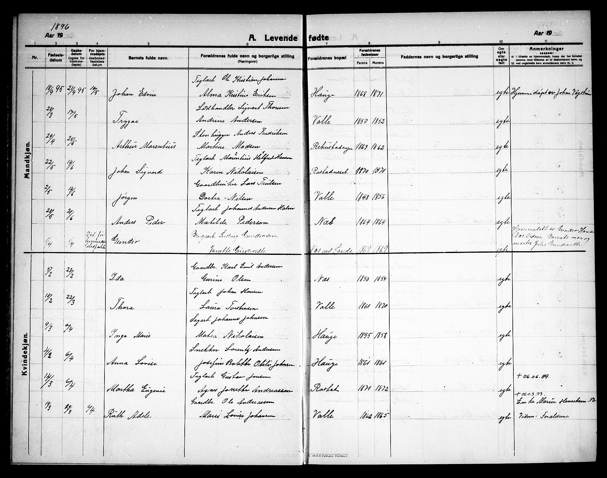 Tune prestekontor Kirkebøker, AV/SAO-A-2007/G/Gd/L0001: Klokkerbok nr. IV 1, 1884-1901