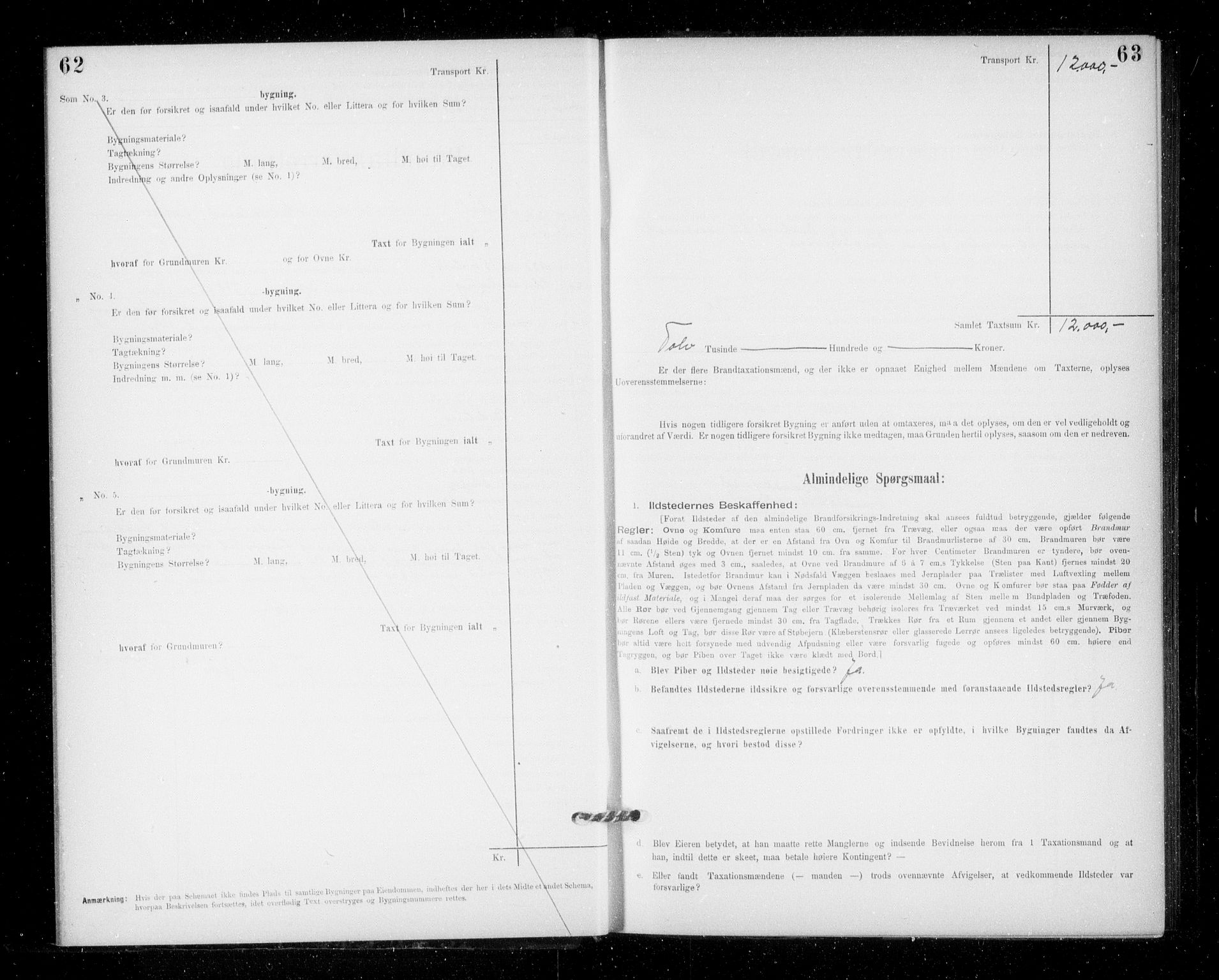 Lensmannen i Jondal, SAB/A-33101/0012/L0005: Branntakstprotokoll, skjematakst, 1894-1951, s. 62-63