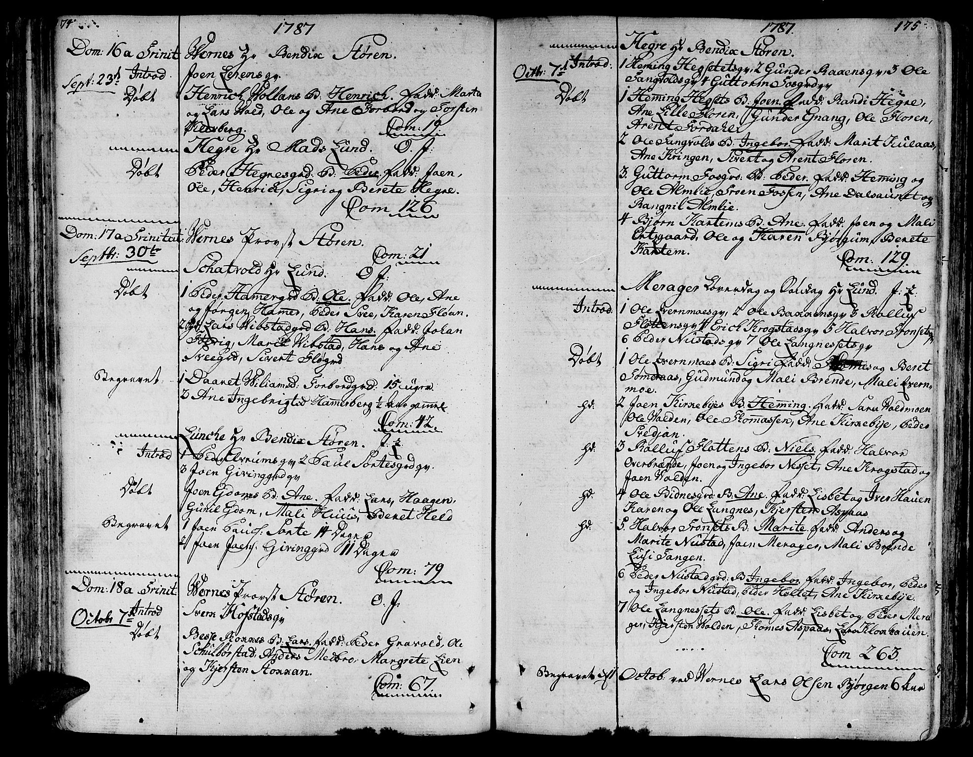 Ministerialprotokoller, klokkerbøker og fødselsregistre - Nord-Trøndelag, SAT/A-1458/709/L0059: Ministerialbok nr. 709A06, 1781-1797, s. 174-175