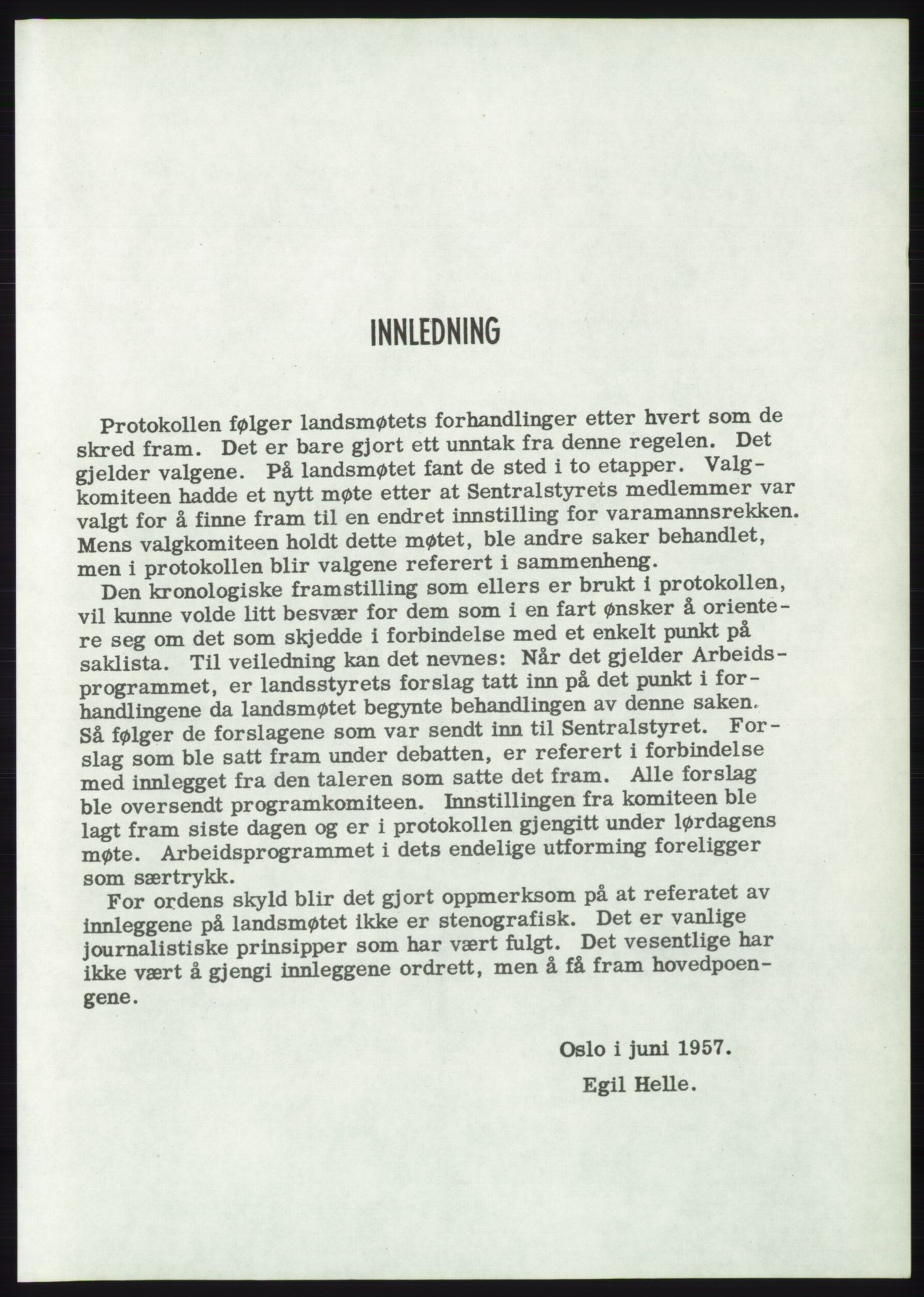 Det norske Arbeiderparti - publikasjoner, AAB/-/-/-: Protokoll over forhandlingene på det 36. ordinære landsmøte 30.-31. mai og 1. juni 1957 i Oslo, 1957