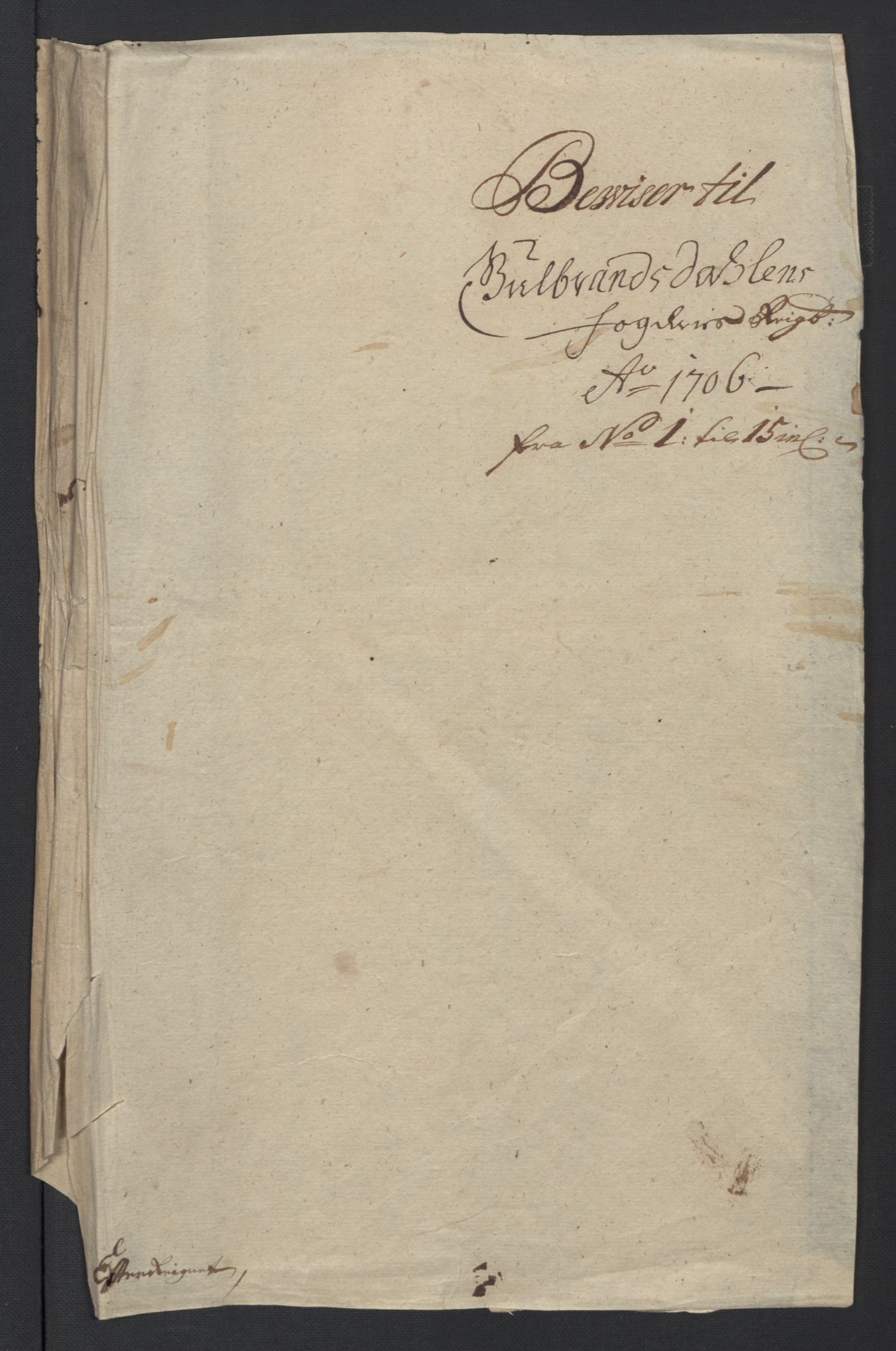 Rentekammeret inntil 1814, Reviderte regnskaper, Fogderegnskap, RA/EA-4092/R17/L1178: Fogderegnskap Gudbrandsdal, 1705-1707, s. 159