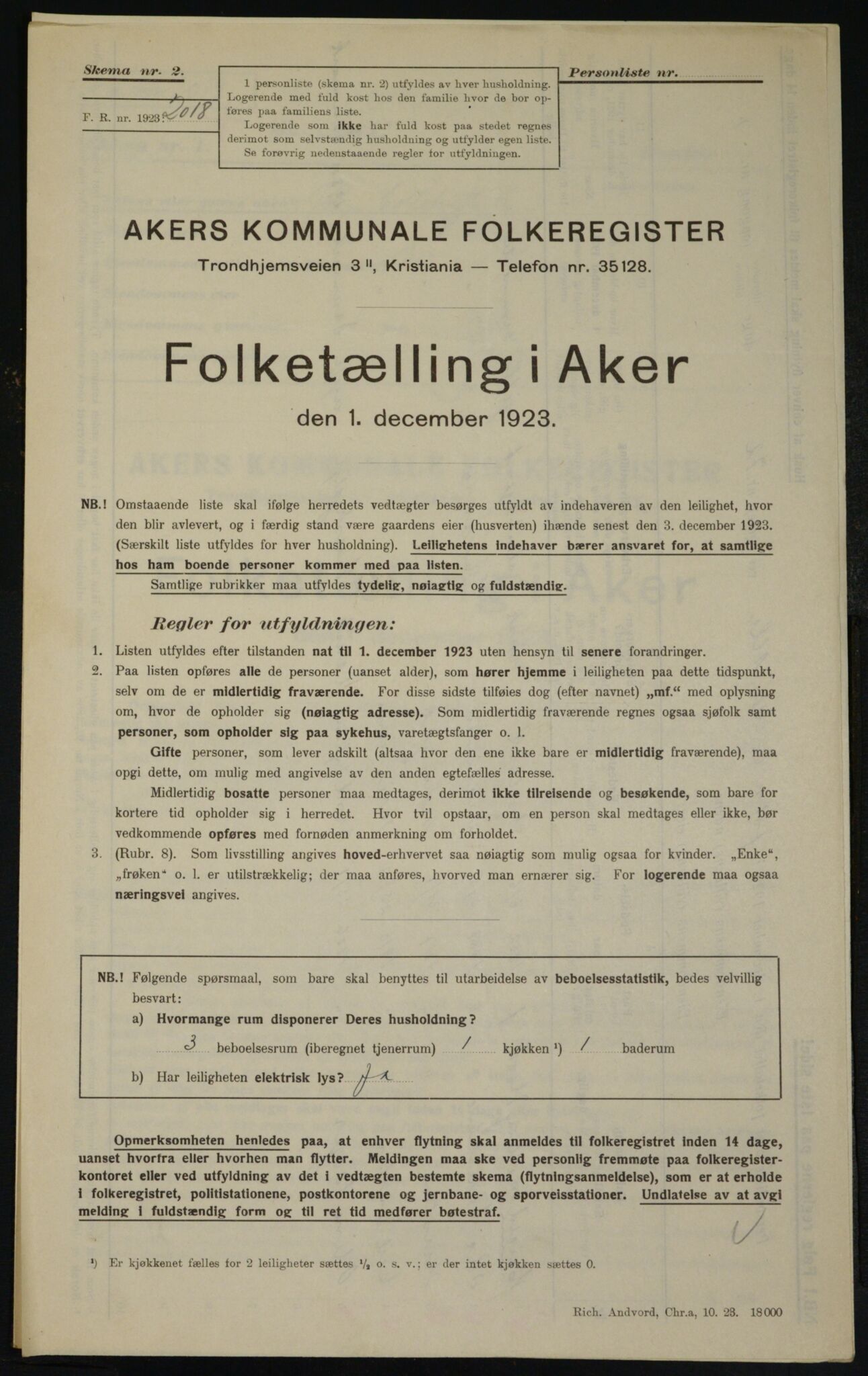 , Kommunal folketelling 1.12.1923 for Aker, 1923, s. 21027