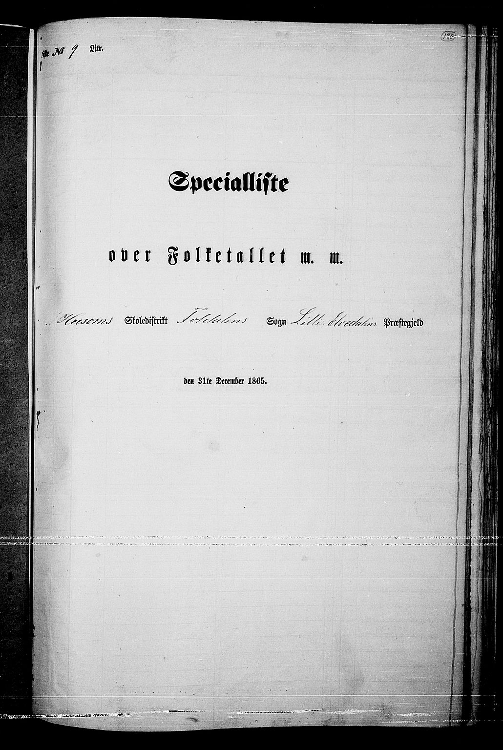 RA, Folketelling 1865 for 0438P Lille Elvedalen prestegjeld, 1865, s. 115