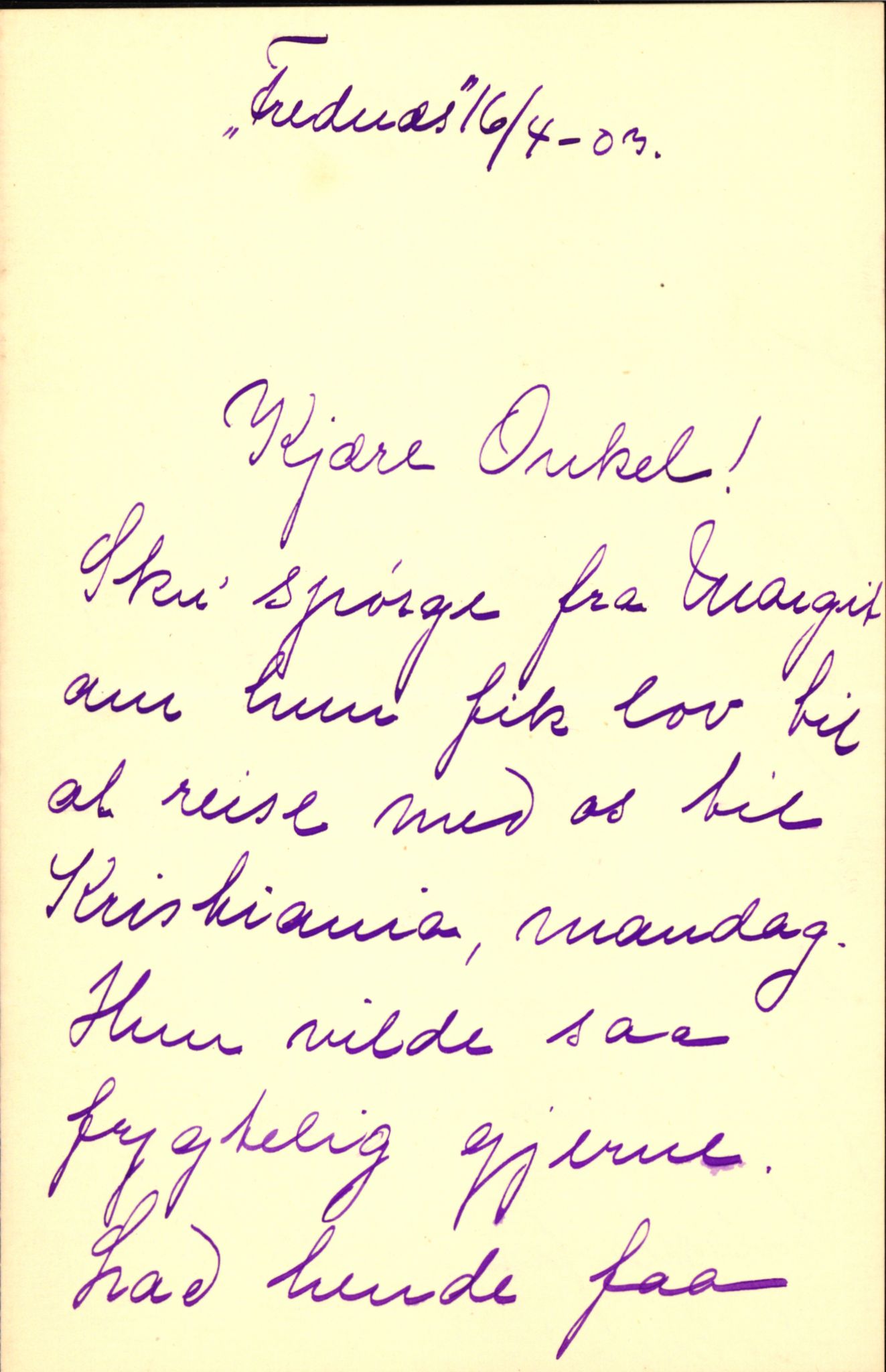 Knudsen, Gunnar, RA/PA-0626/D/Dc/L0022/0002: -- / Brev fra Serine og Jørgen Knudsen samt deres familier, 1864-1924