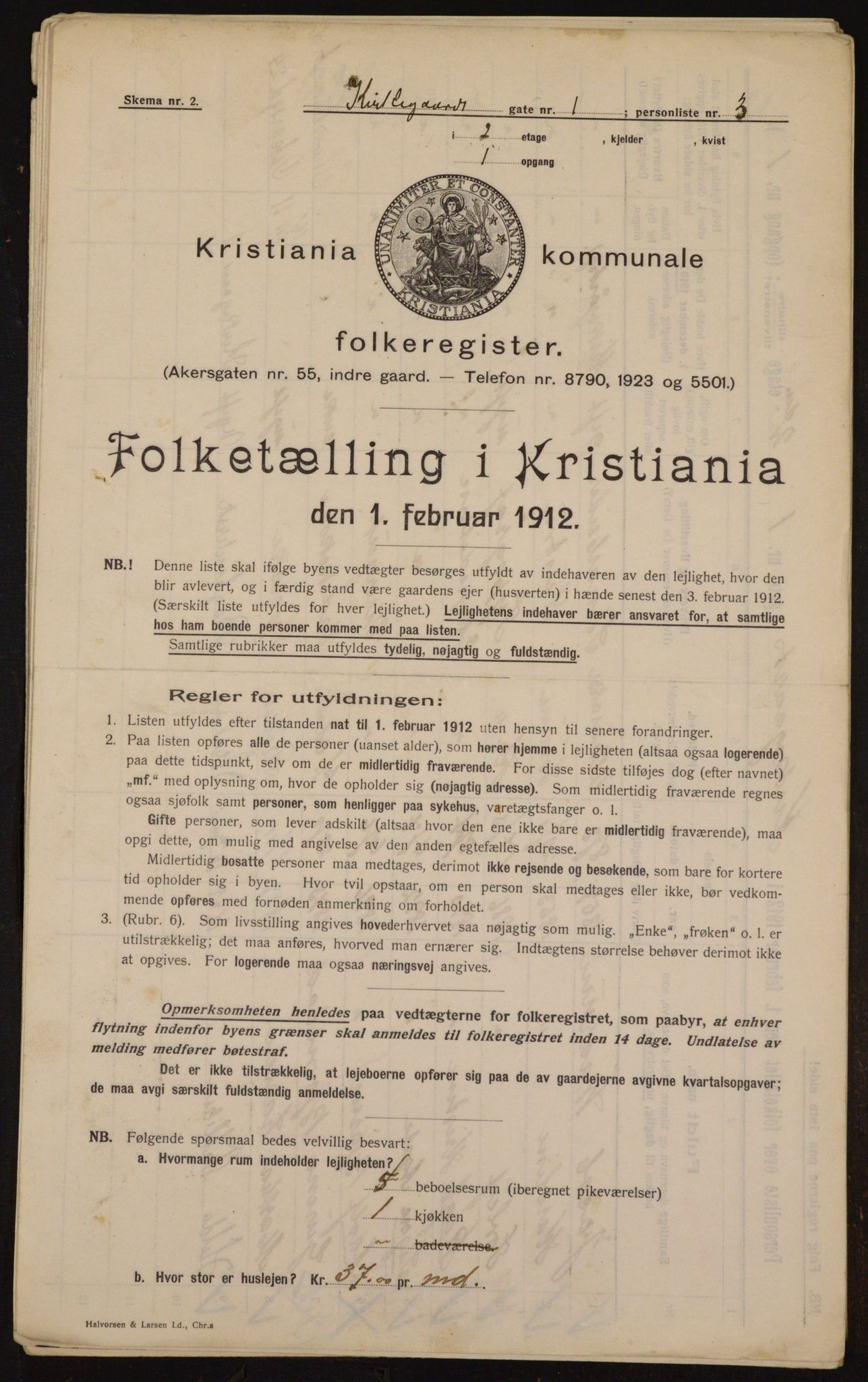 OBA, Kommunal folketelling 1.2.1912 for Kristiania, 1912, s. 50281