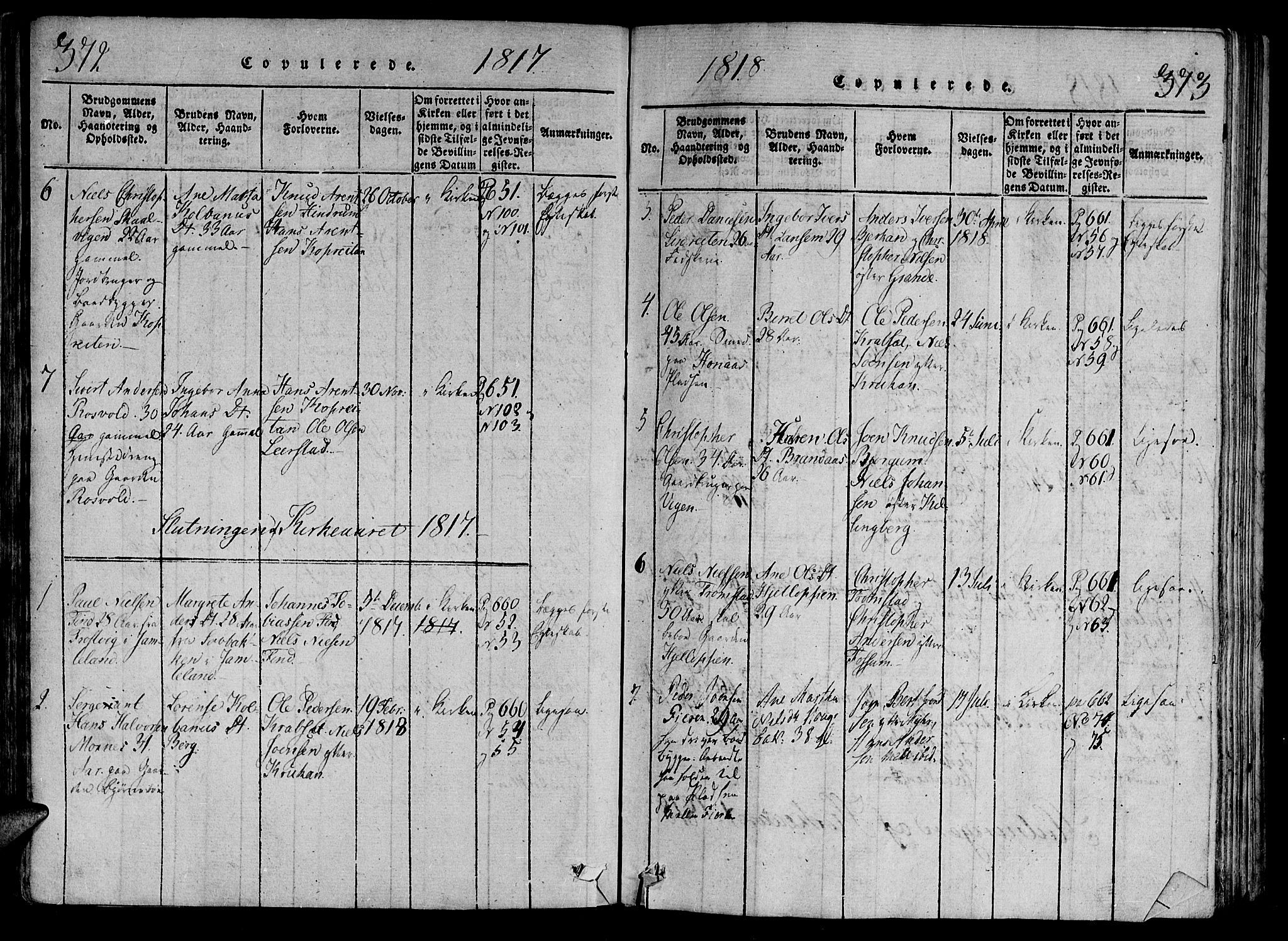 Ministerialprotokoller, klokkerbøker og fødselsregistre - Nord-Trøndelag, AV/SAT-A-1458/701/L0005: Ministerialbok nr. 701A05 /1, 1816-1825, s. 372-373