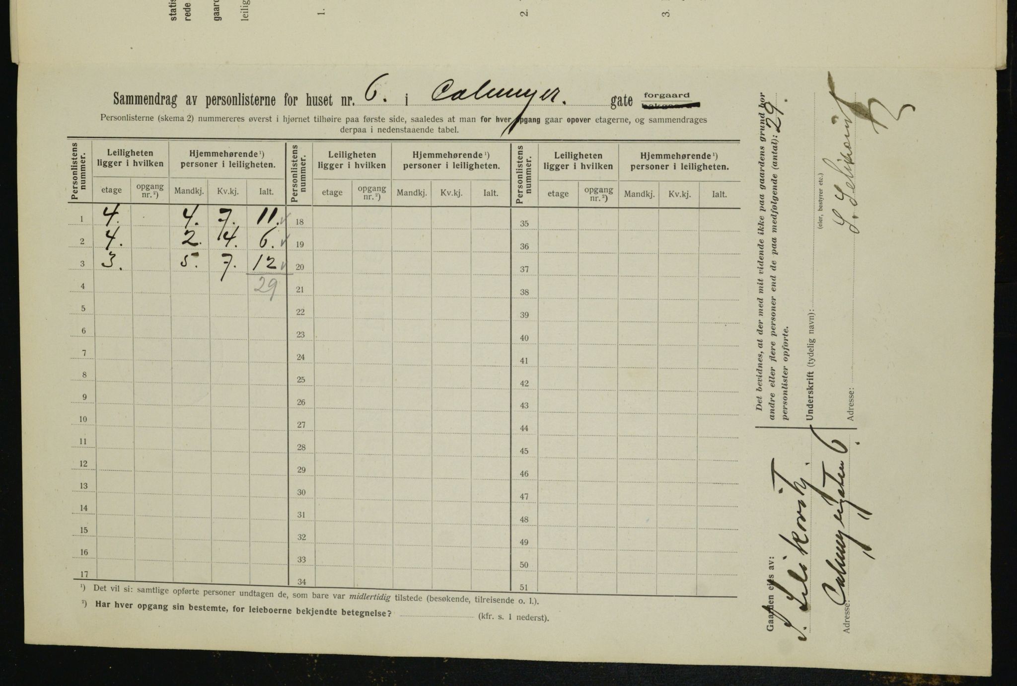 OBA, Kommunal folketelling 1.2.1912 for Kristiania, 1912, s. 11251