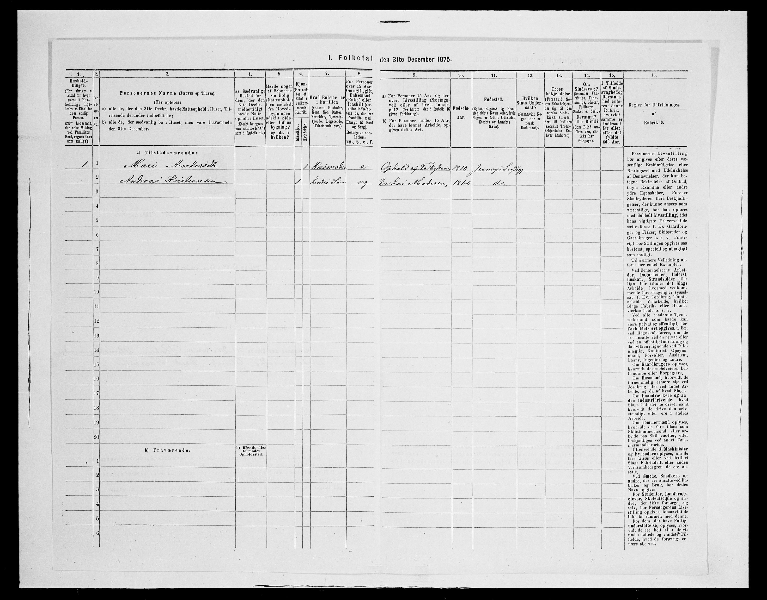 SAH, Folketelling 1875 for 0532P Jevnaker prestegjeld, 1875, s. 1223