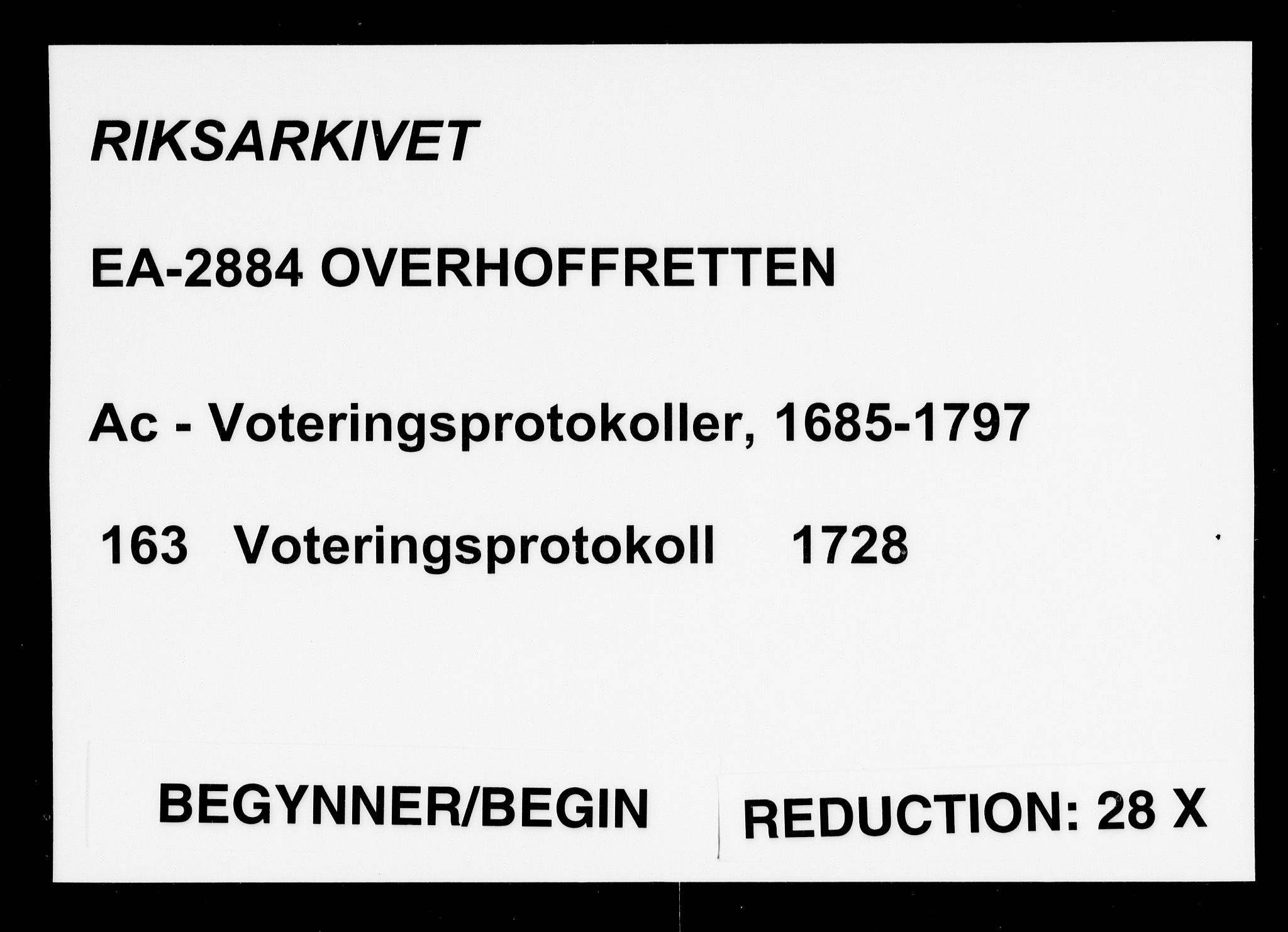 Overhoffretten 1667-1797, AV/RA-EA-2884/Ac/L0163: Voteringsprotokoll, 1728