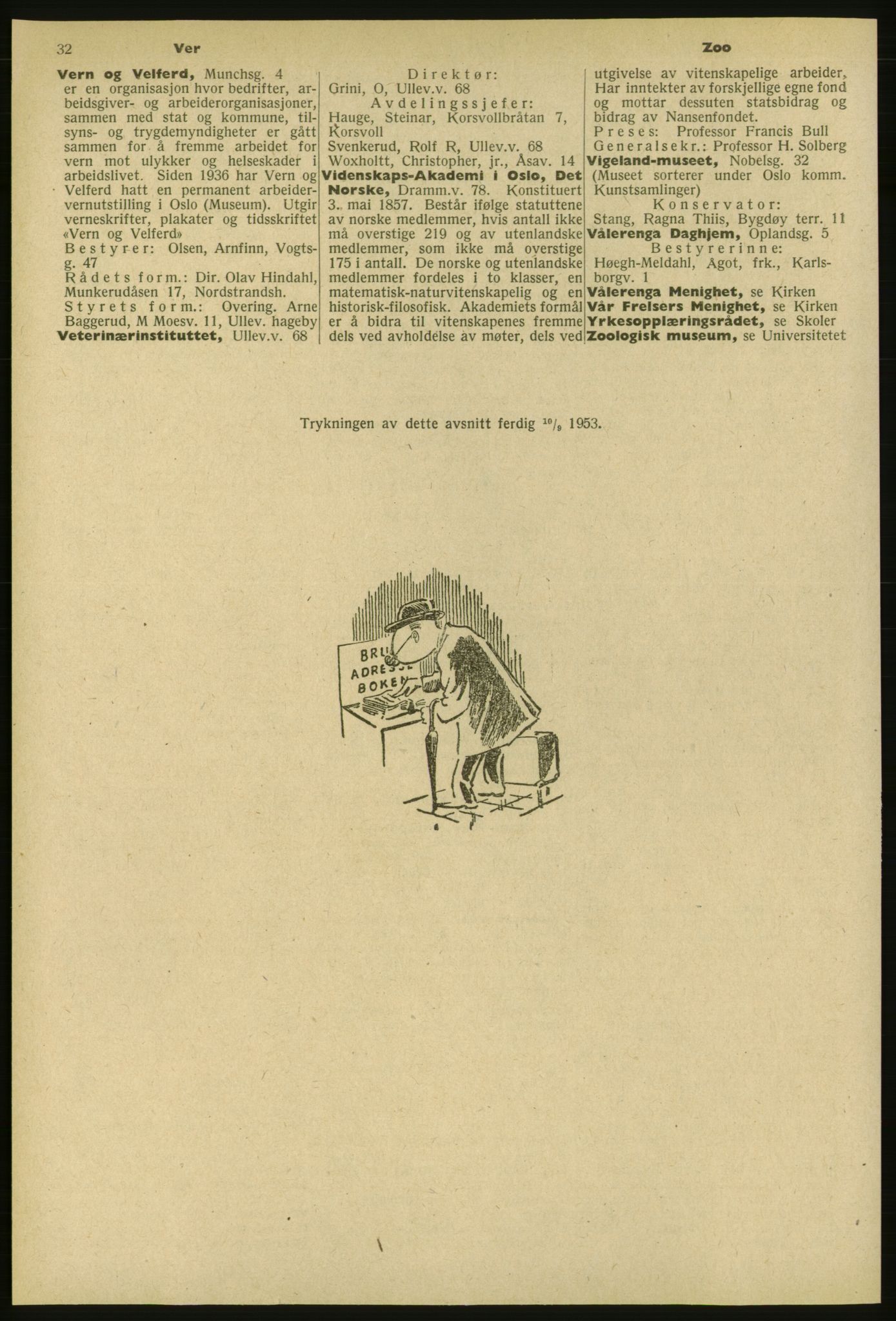 Kristiania/Oslo adressebok, PUBL/-, 1953, s. 32