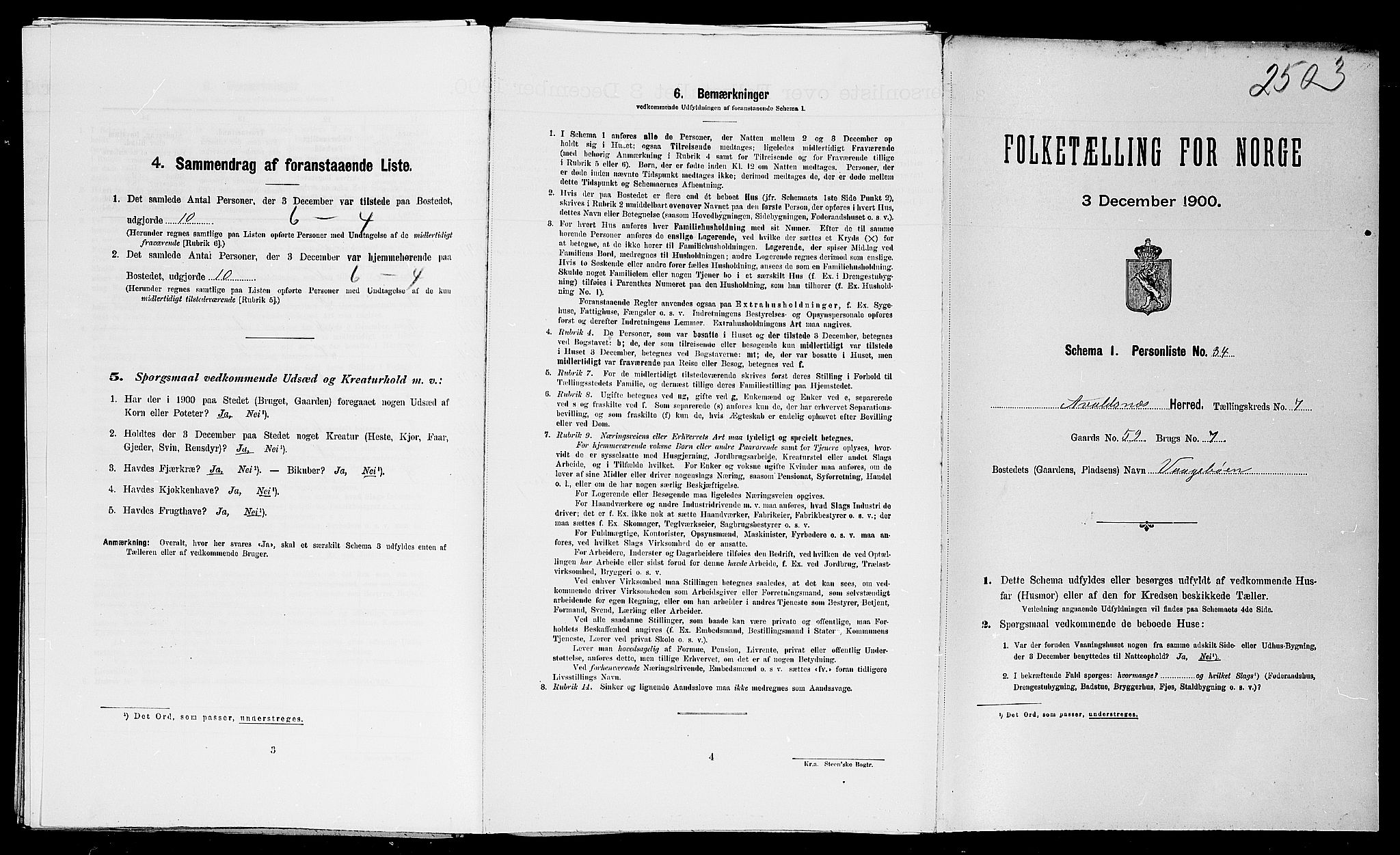 SAST, Folketelling 1900 for 1147 Avaldsnes herred, 1900, s. 1542