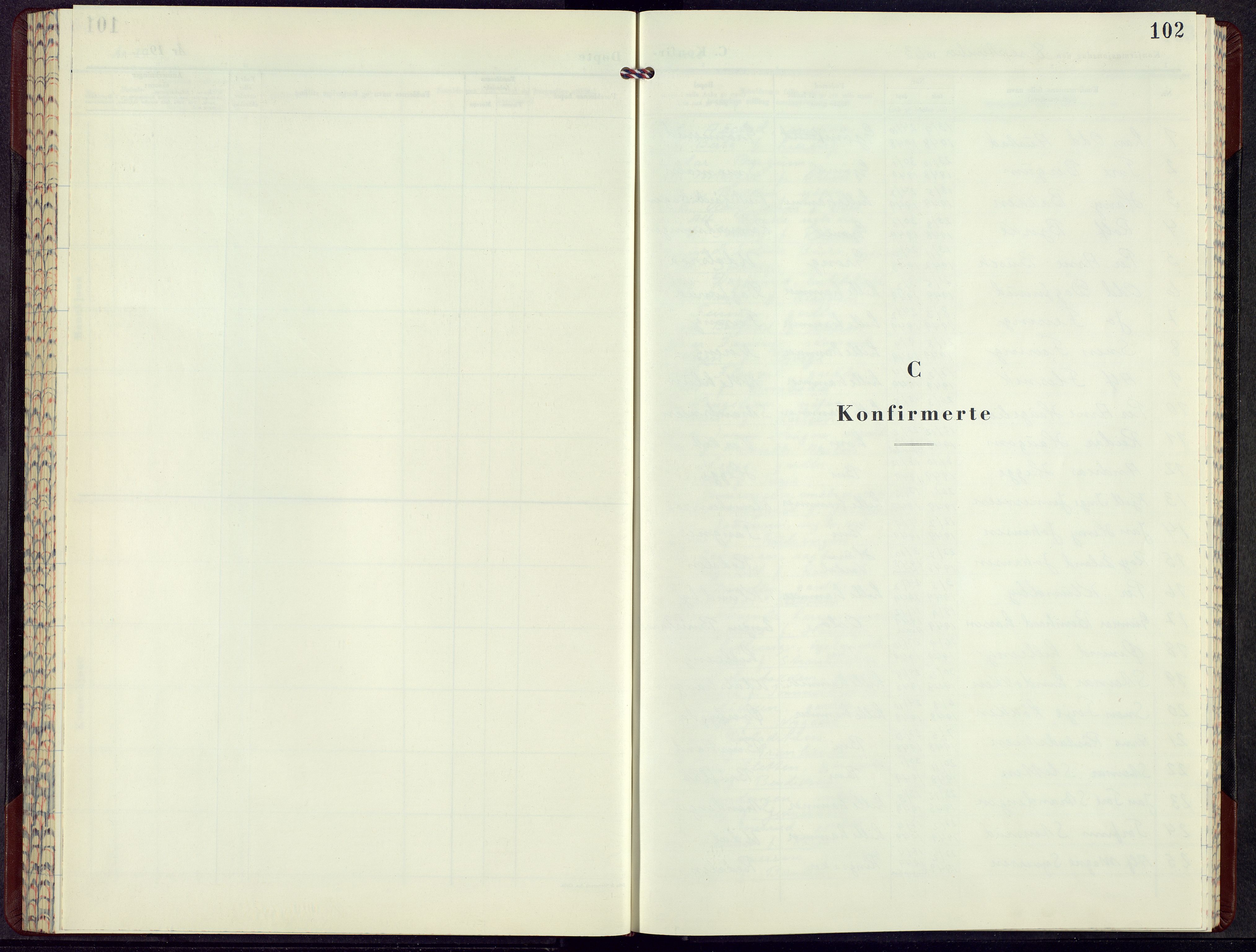 Biri prestekontor, SAH/PREST-096/H/Ha/Hab/L0011: Klokkerbok nr. 11, 1963-1973, s. 102