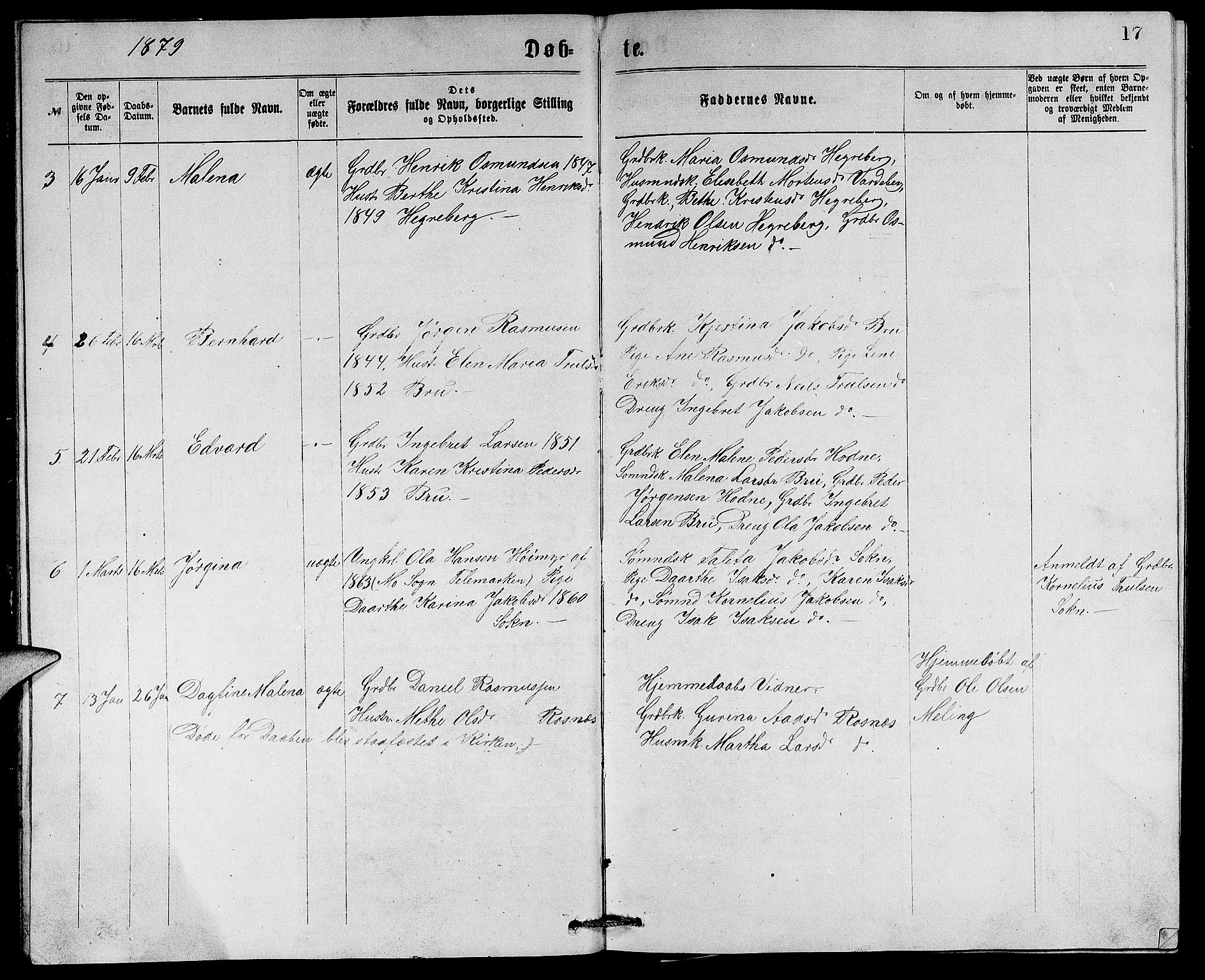 Rennesøy sokneprestkontor, AV/SAST-A -101827/H/Ha/Hab/L0005: Klokkerbok nr. B 5, 1871-1890, s. 17