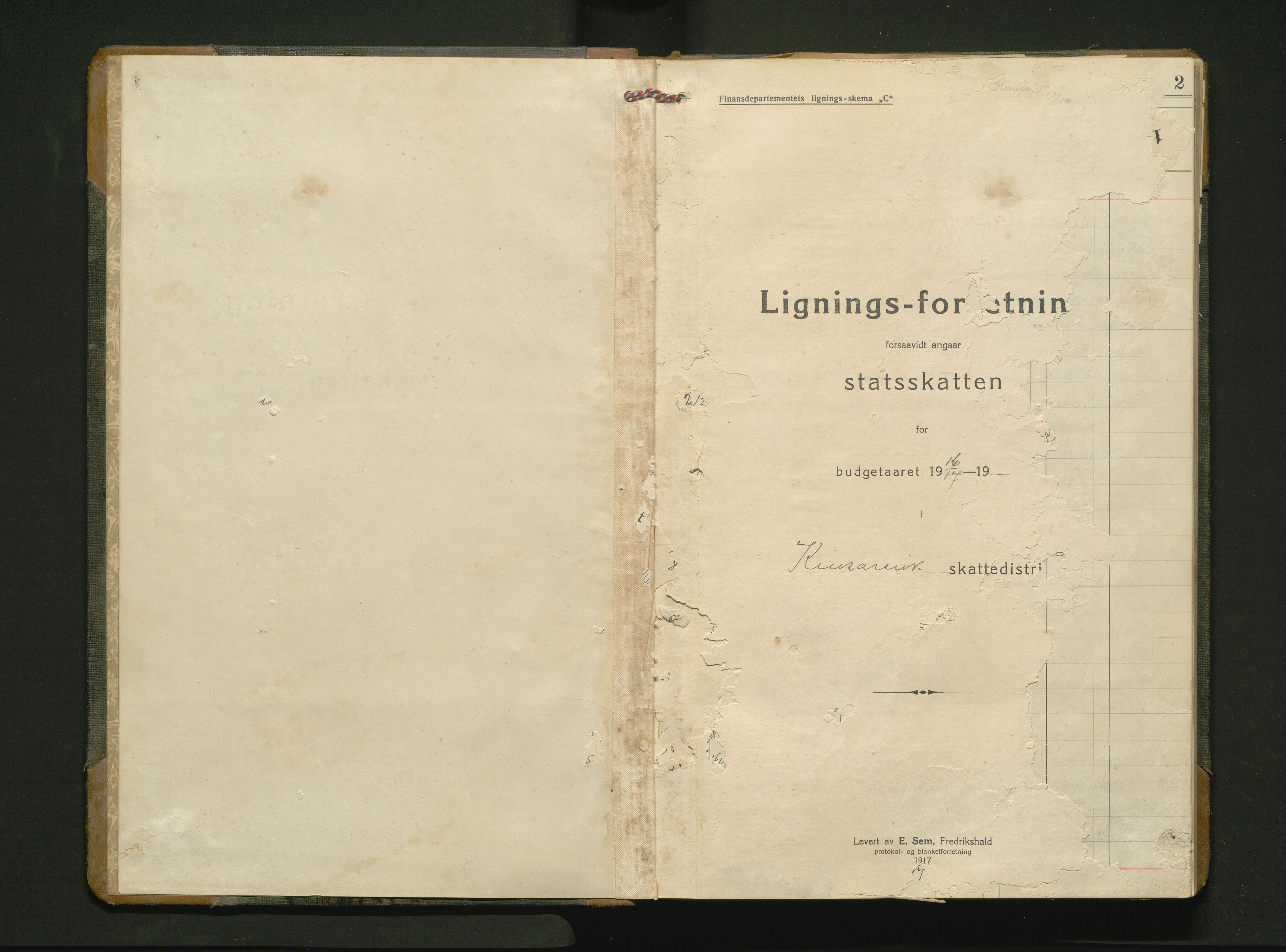 Kinsarvik kommune. Likningsnemnda, IKAH/1231a-142/G/Ga/L0002: Likningsprotokoll statsskatt , 1916-1931