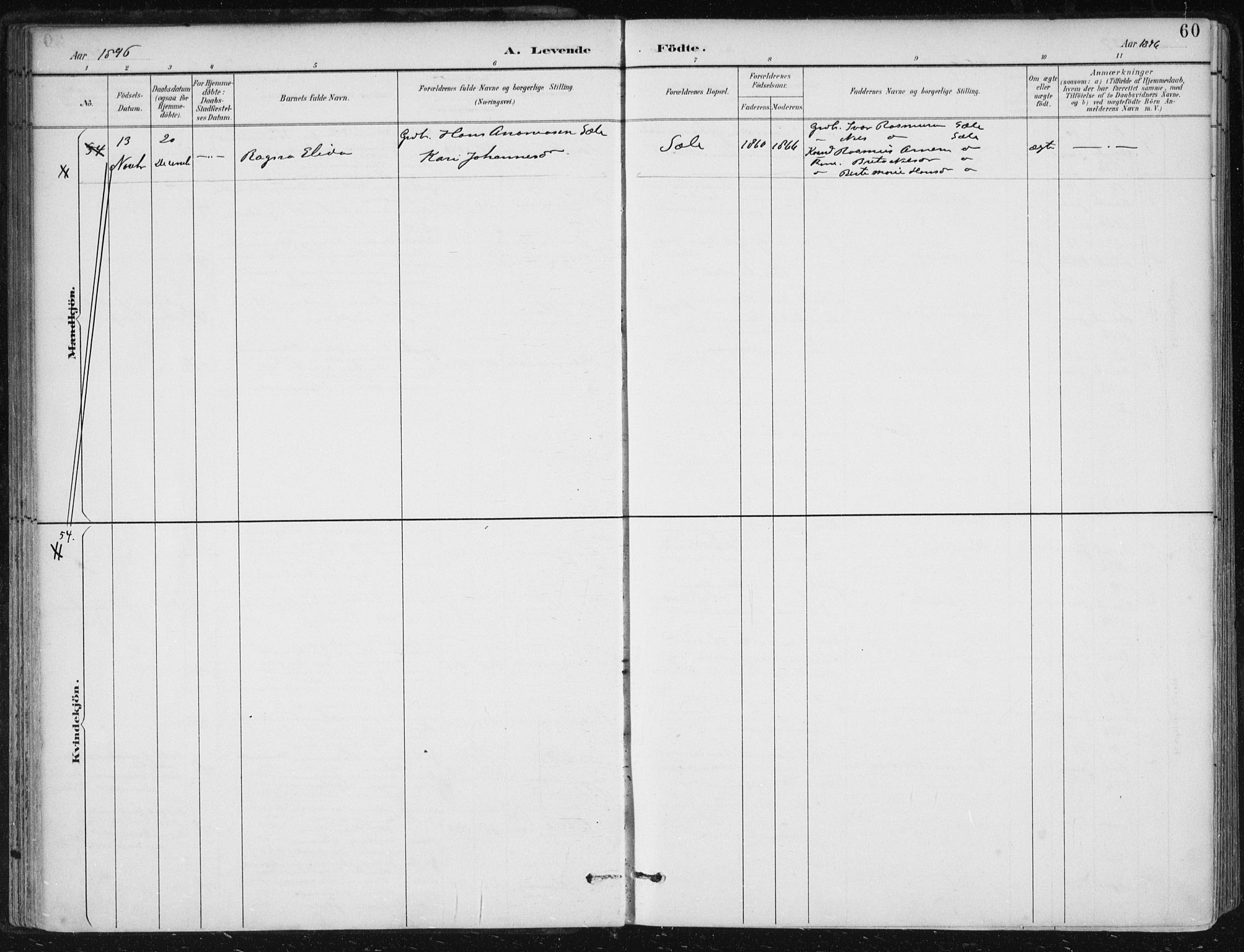 Herdla Sokneprestembete, AV/SAB-A-75701/H/Haa: Ministerialbok nr. A 4, 1891-1905, s. 60