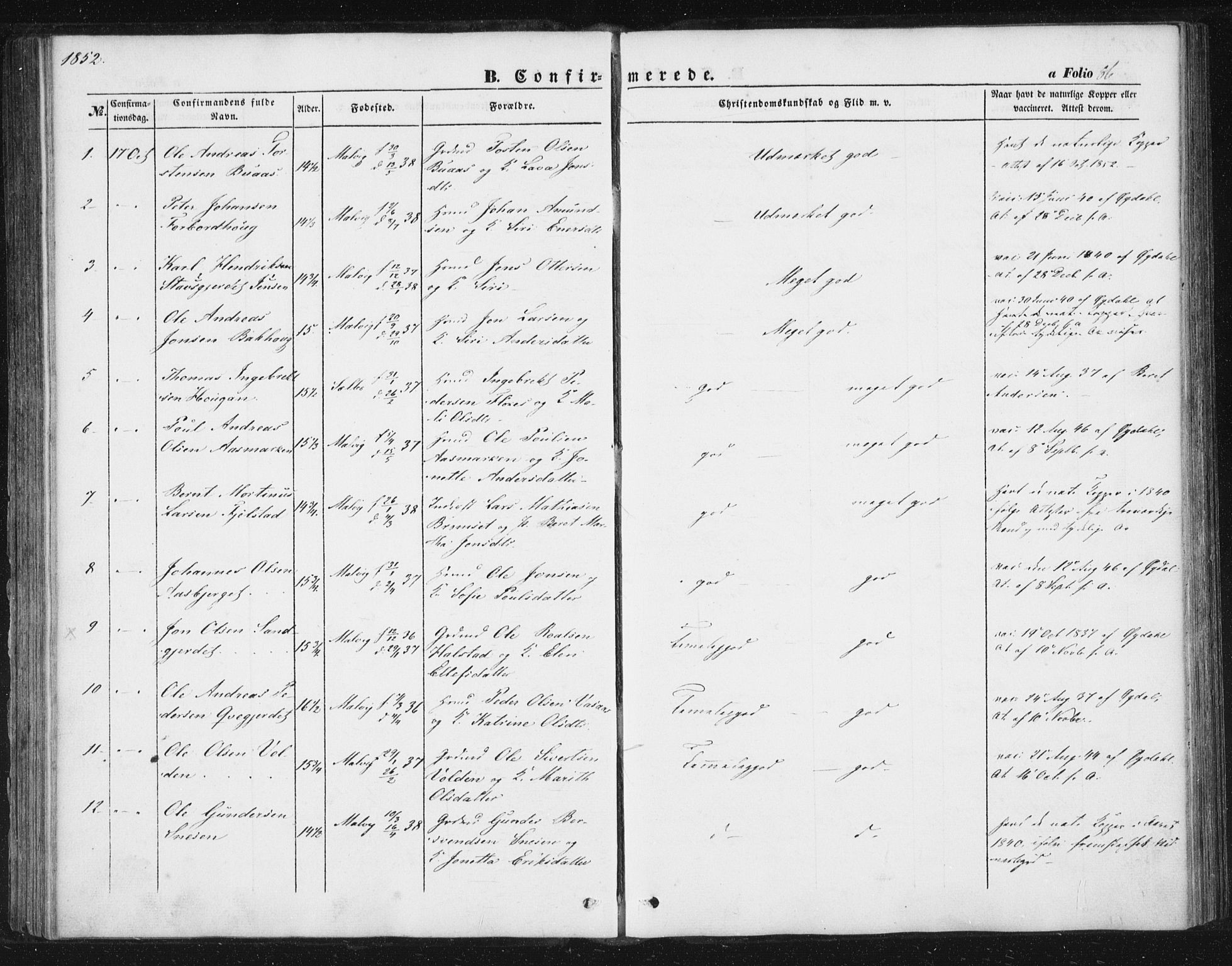 Ministerialprotokoller, klokkerbøker og fødselsregistre - Sør-Trøndelag, AV/SAT-A-1456/616/L0407: Ministerialbok nr. 616A04, 1848-1856, s. 86