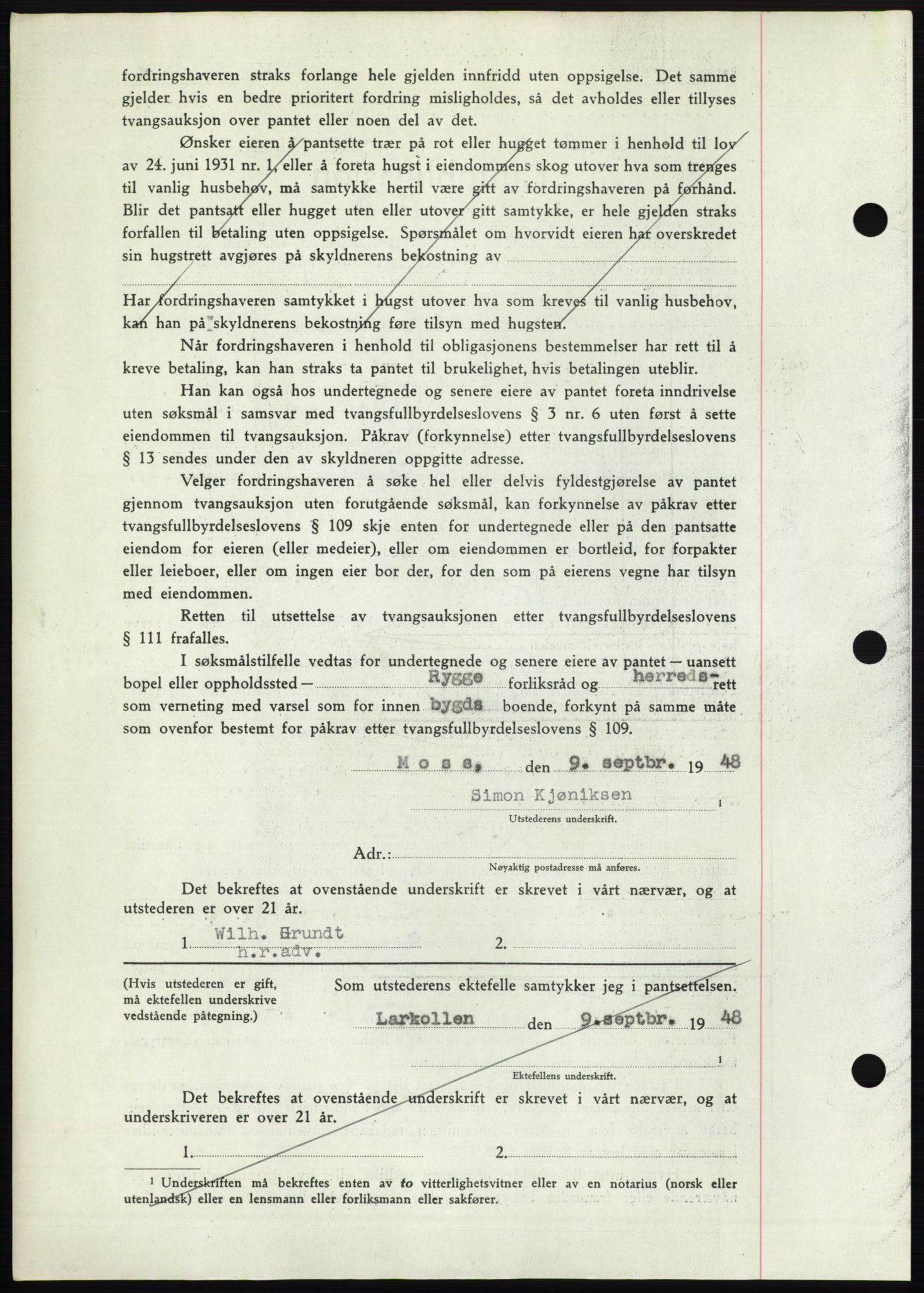 Moss sorenskriveri, AV/SAO-A-10168: Pantebok nr. B20, 1948-1948, Dagboknr: 2369/1948