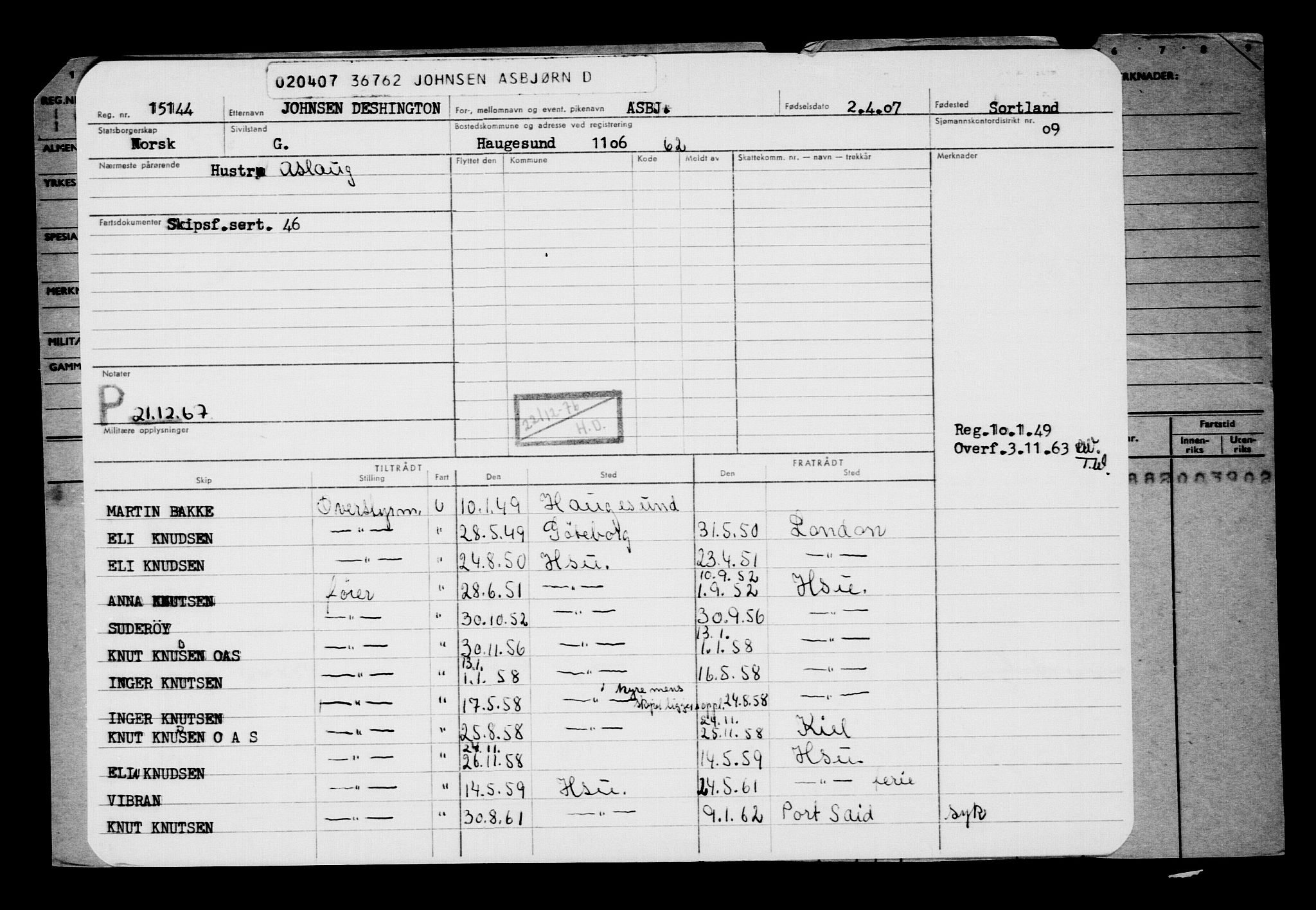 Direktoratet for sjømenn, AV/RA-S-3545/G/Gb/L0070: Hovedkort, 1907, s. 377