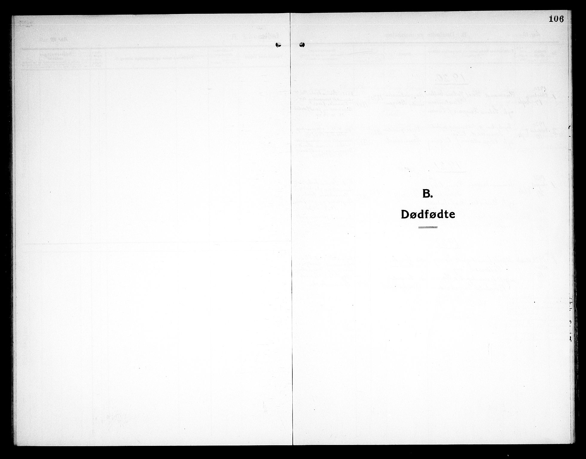 Sørum prestekontor Kirkebøker, SAO/A-10303/G/Ga/L0008: Klokkerbok nr. I 8, 1917-1934, s. 106