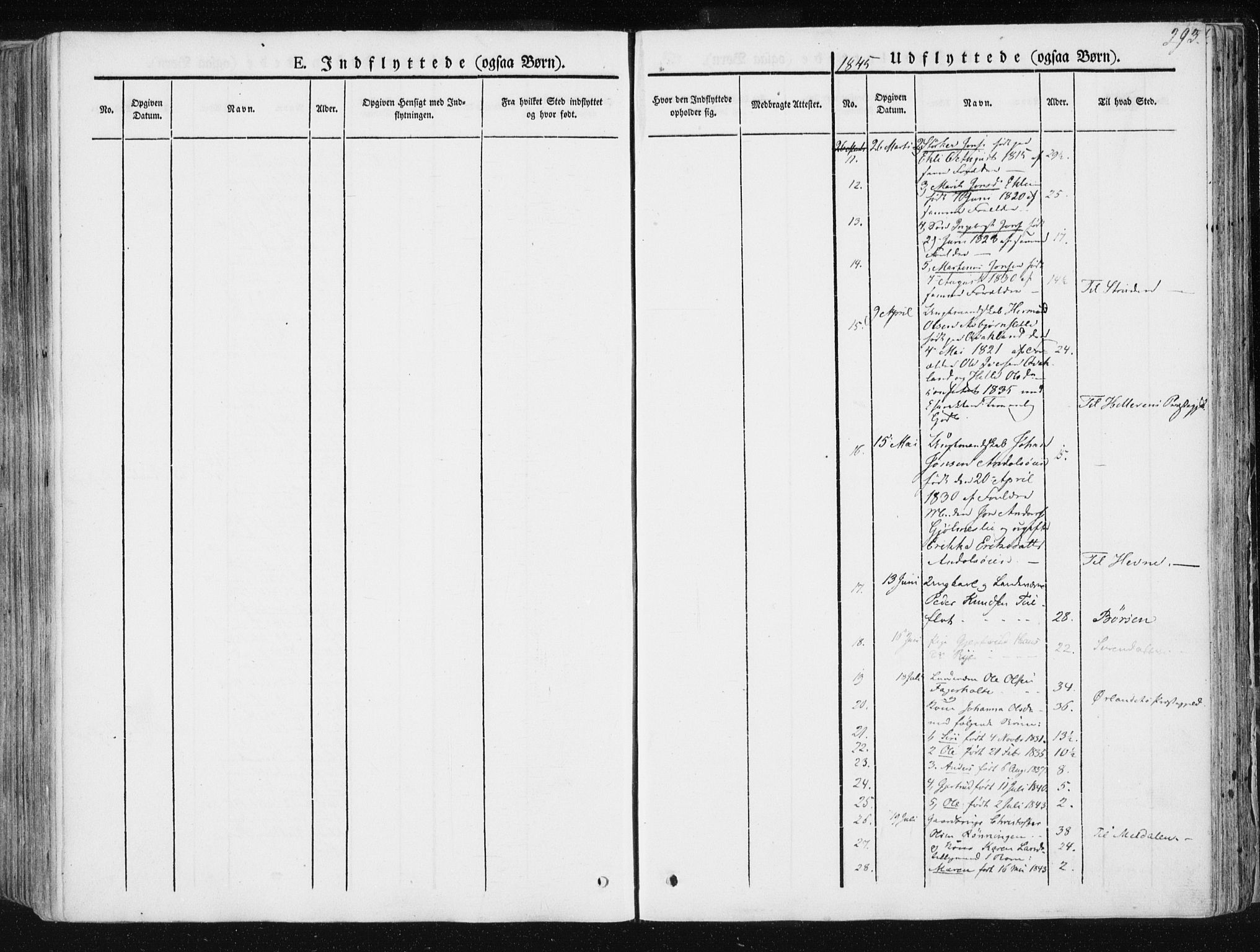 Ministerialprotokoller, klokkerbøker og fødselsregistre - Sør-Trøndelag, SAT/A-1456/668/L0805: Ministerialbok nr. 668A05, 1840-1853, s. 293