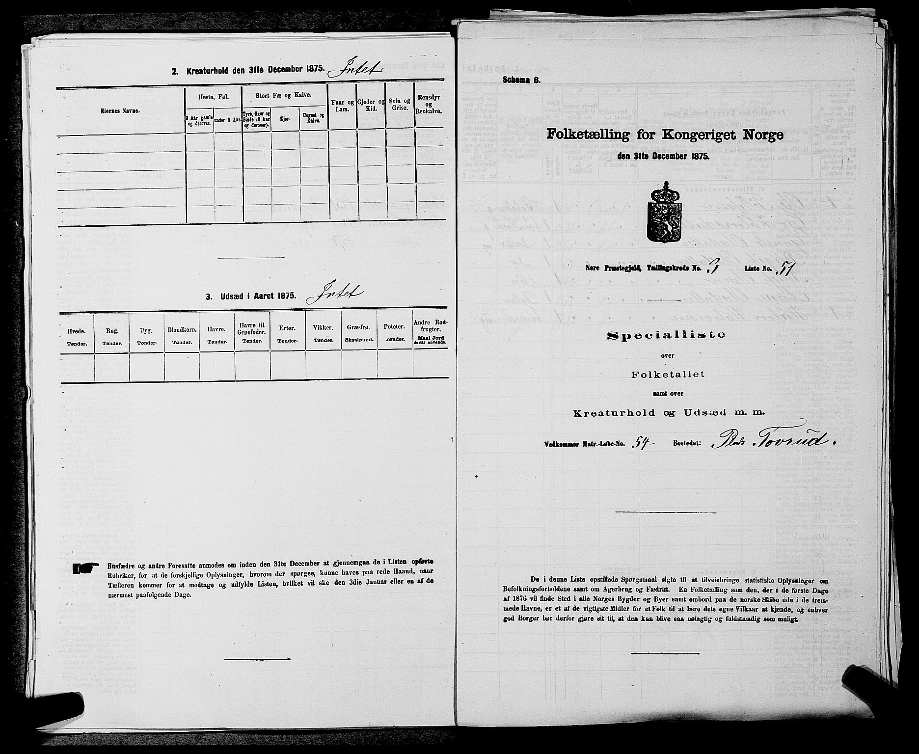 SAKO, Folketelling 1875 for 0633P Nore prestegjeld, 1875, s. 352