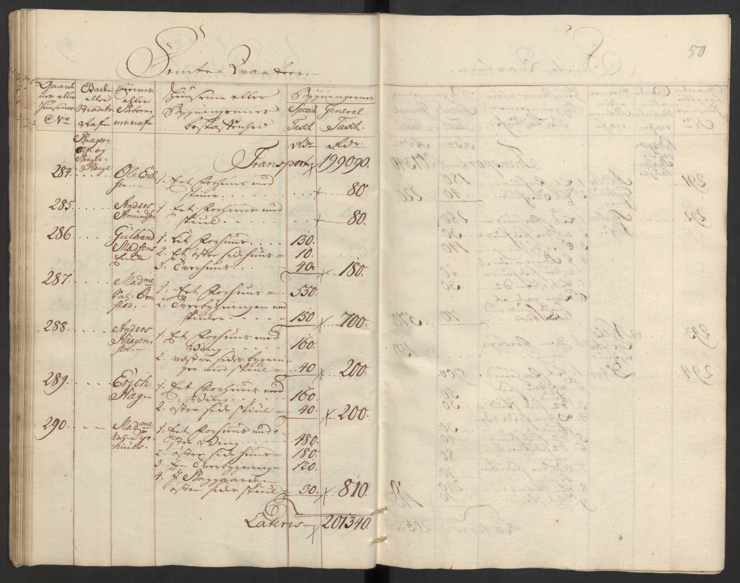 Kommersekollegiet, Brannforsikringskontoret 1767-1814, AV/RA-EA-5458/F/Fa/L0008/0002: Bragernes / Branntakstprotokoll, 1767, s. 50