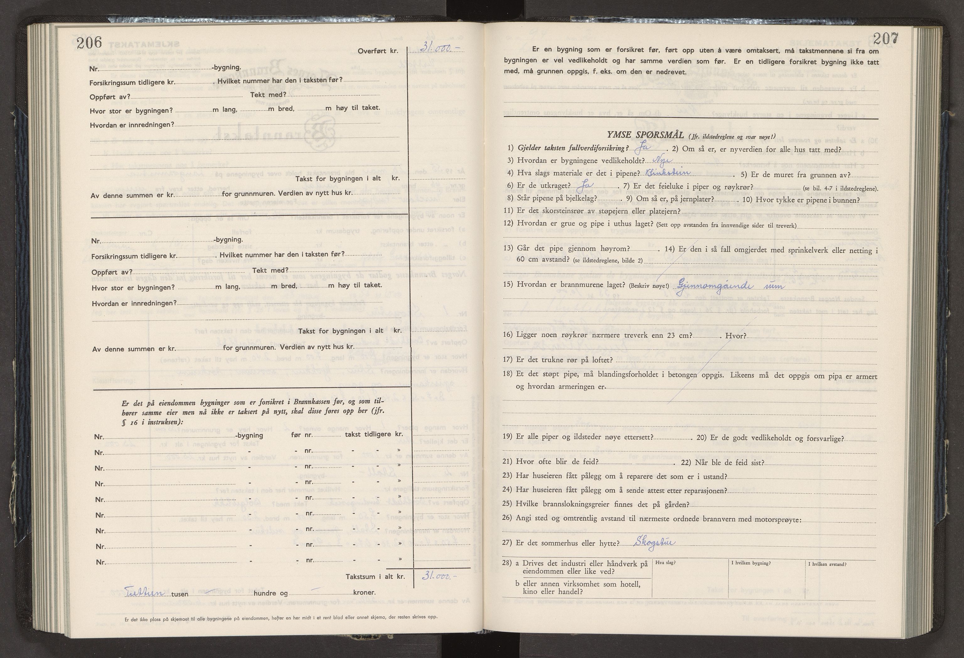 Lardal lensmannskontor, AV/SAKO-A-539/Y/Yb/Ybb/L0003: Skjematakstprotokoller, 1947-1955, s. 206-207