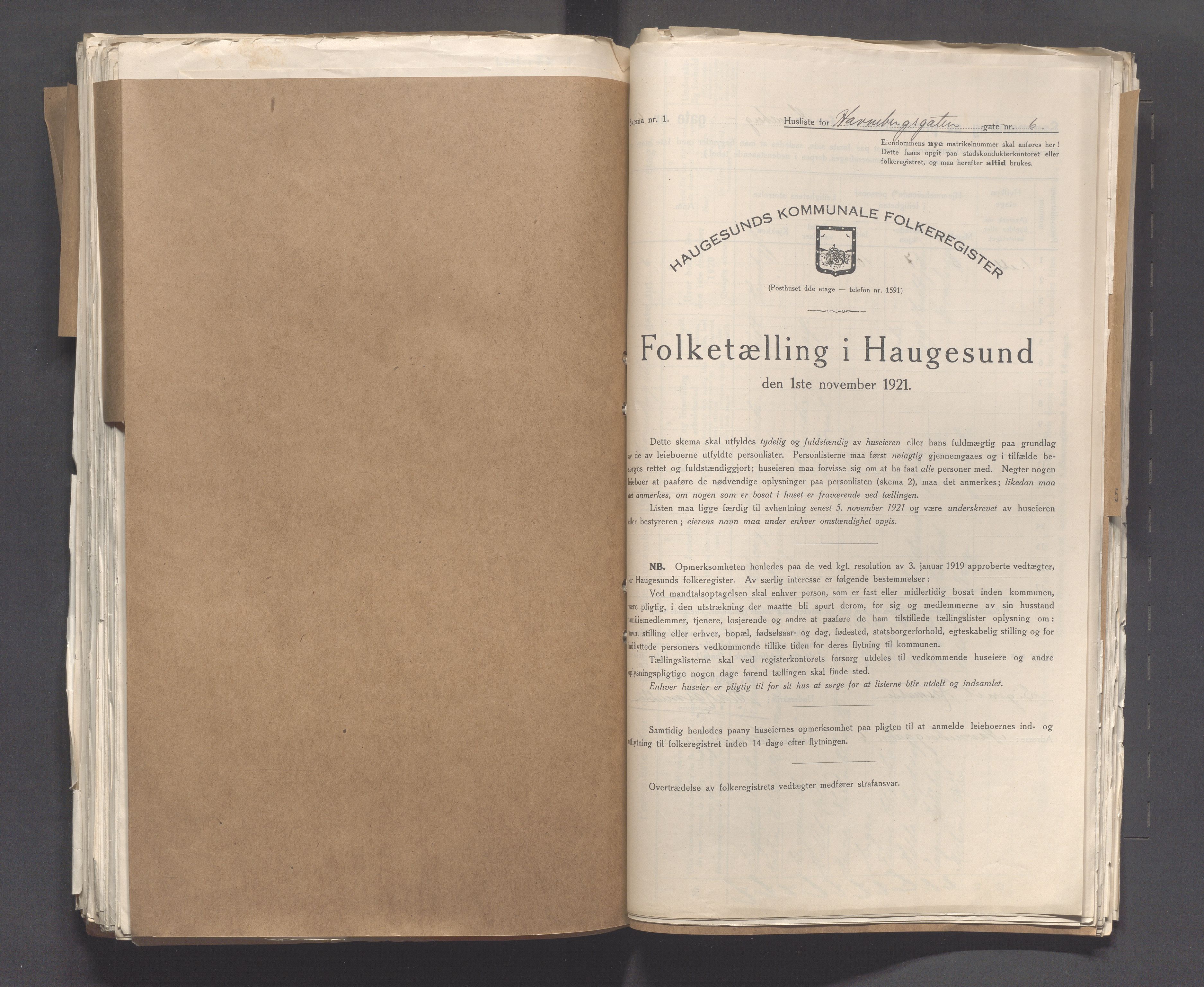 IKAR, Kommunal folketelling 1.11.1921 for Haugesund, 1921, s. 2169