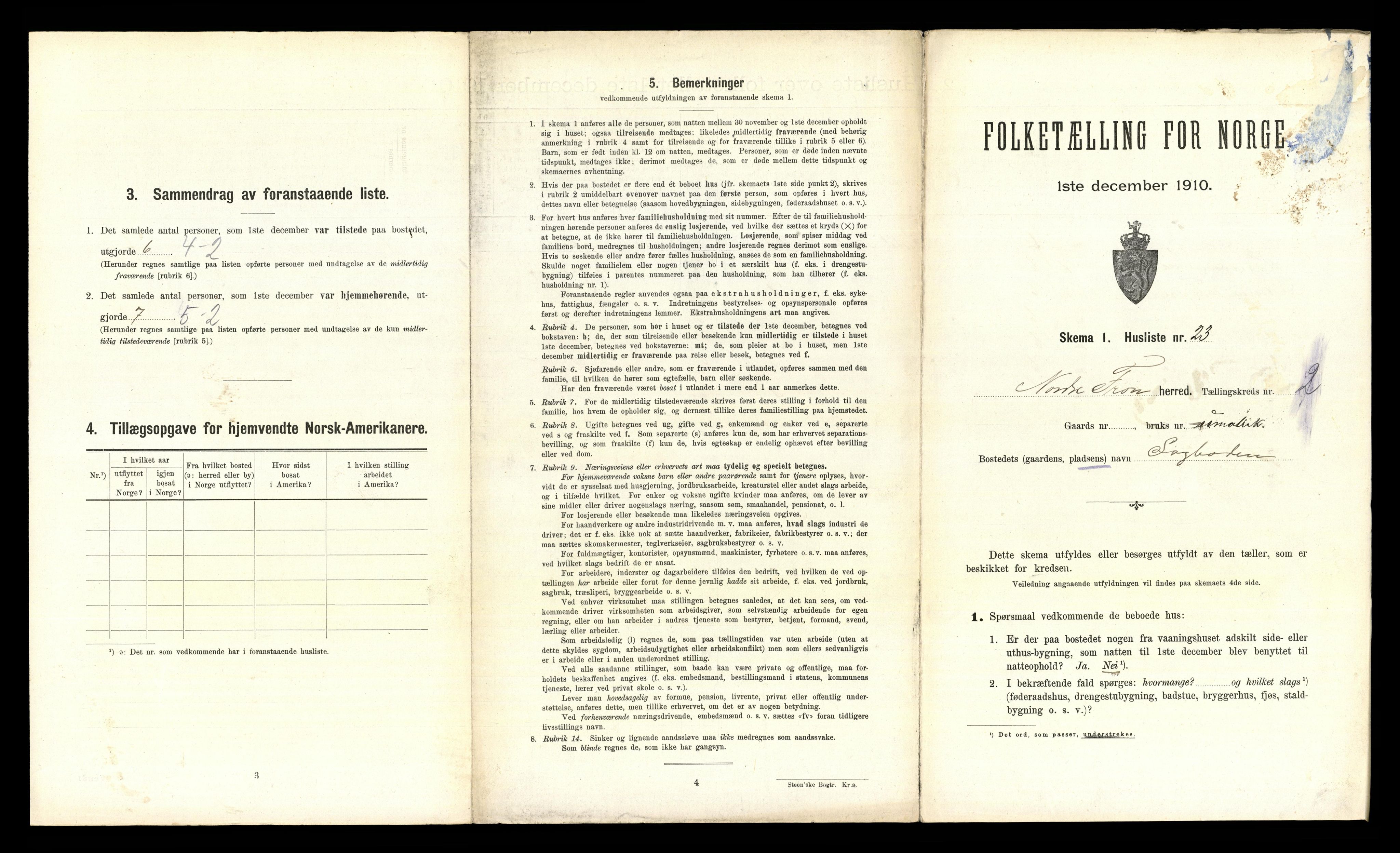 RA, Folketelling 1910 for 0518 Nord-Fron herred, 1910, s. 242