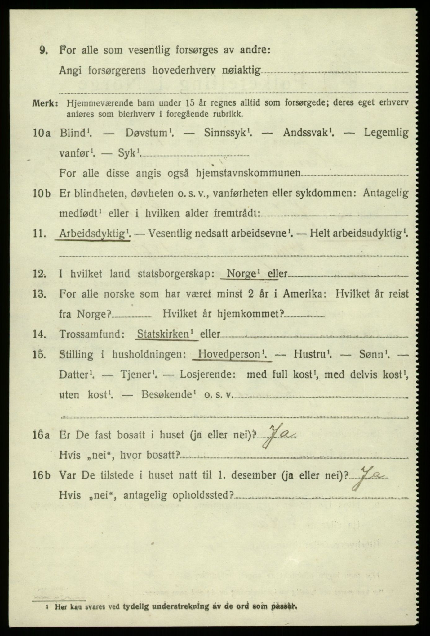 SAB, Folketelling 1920 for 1254 Hamre herred, 1920, s. 3414