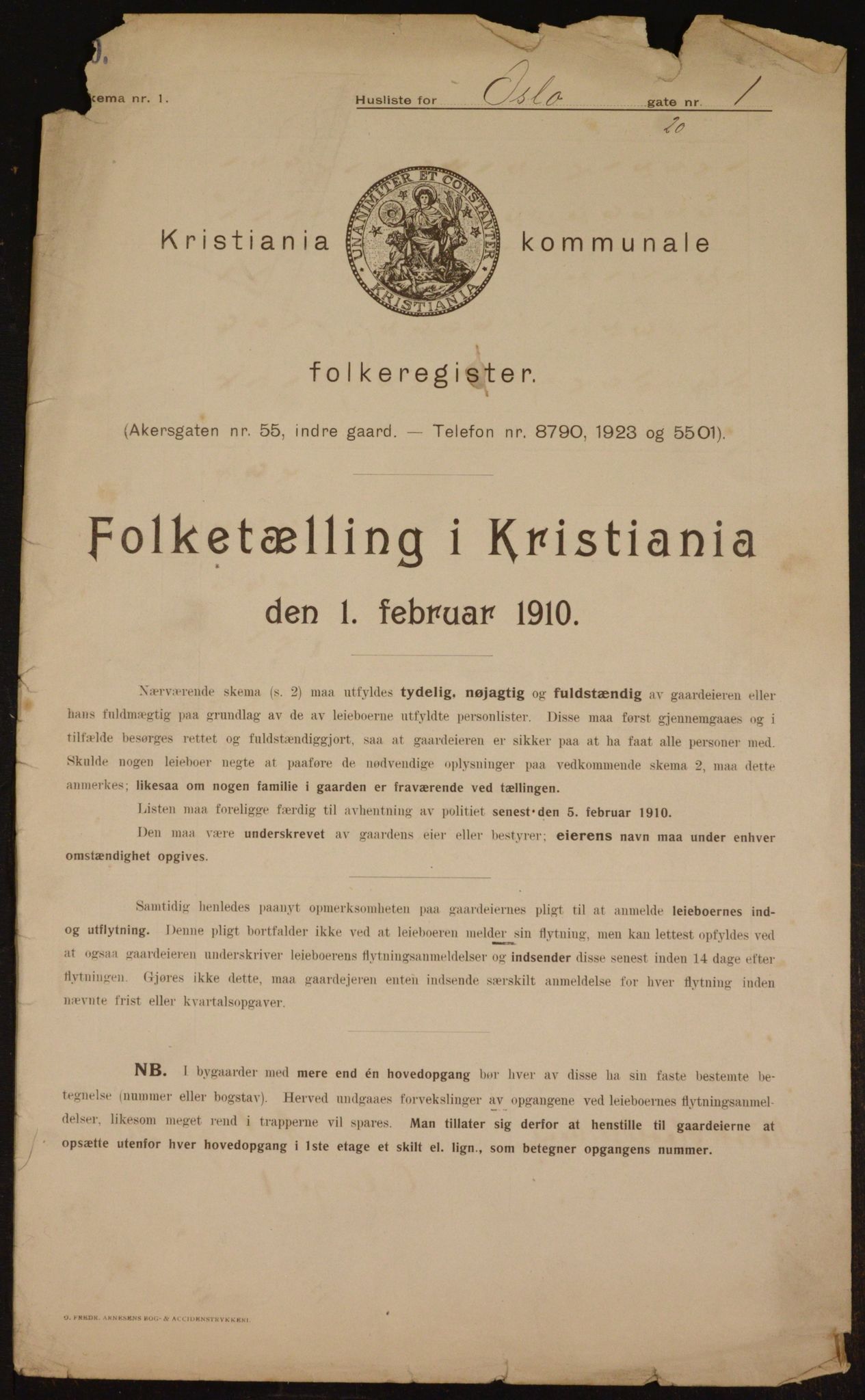 OBA, Kommunal folketelling 1.2.1910 for Kristiania, 1910, s. 74047
