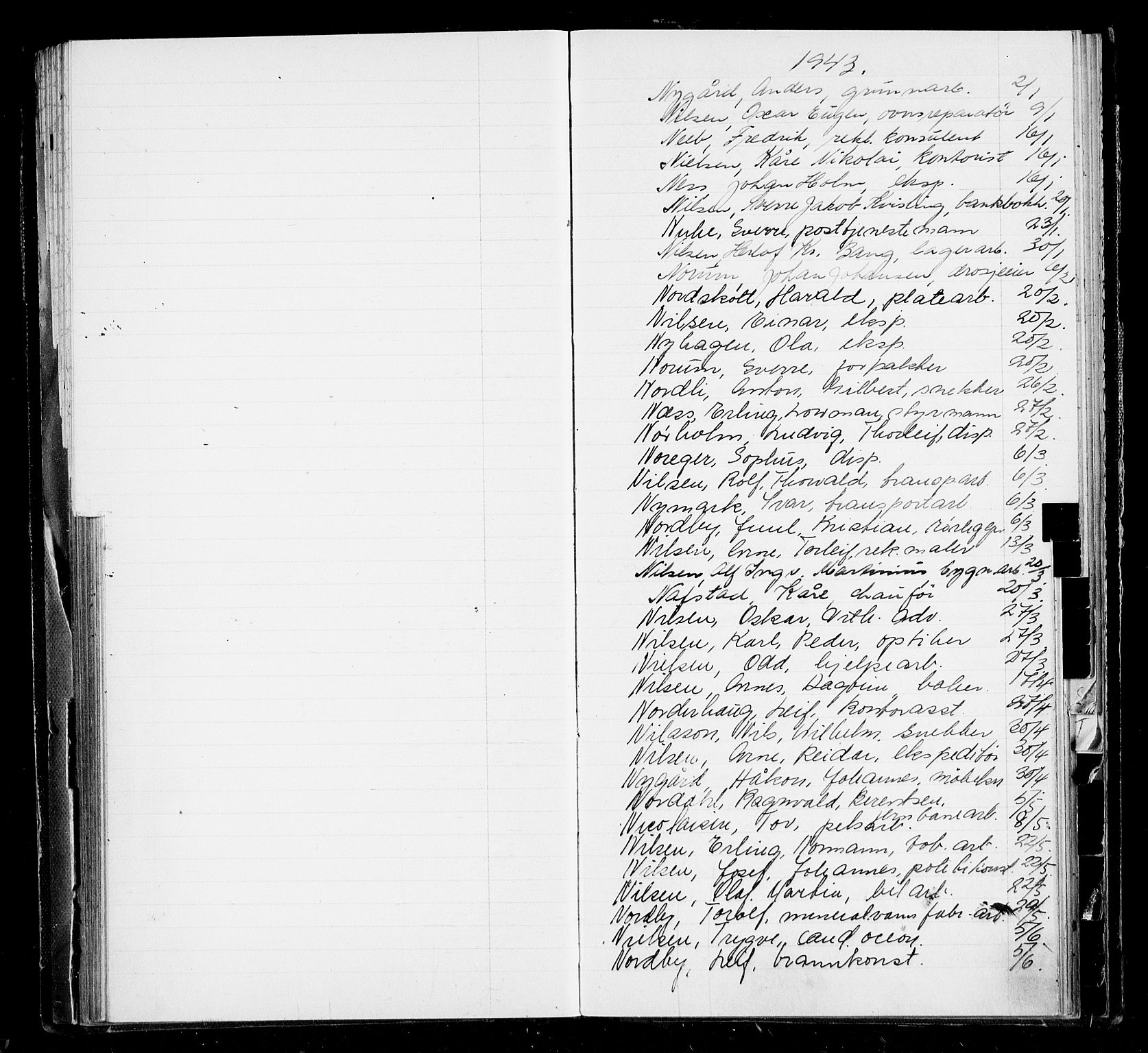 Oslo byfogd avd. I, AV/SAO-A-10220/L/La/L0006: Vigselsregister, 1943-1946, s. 88