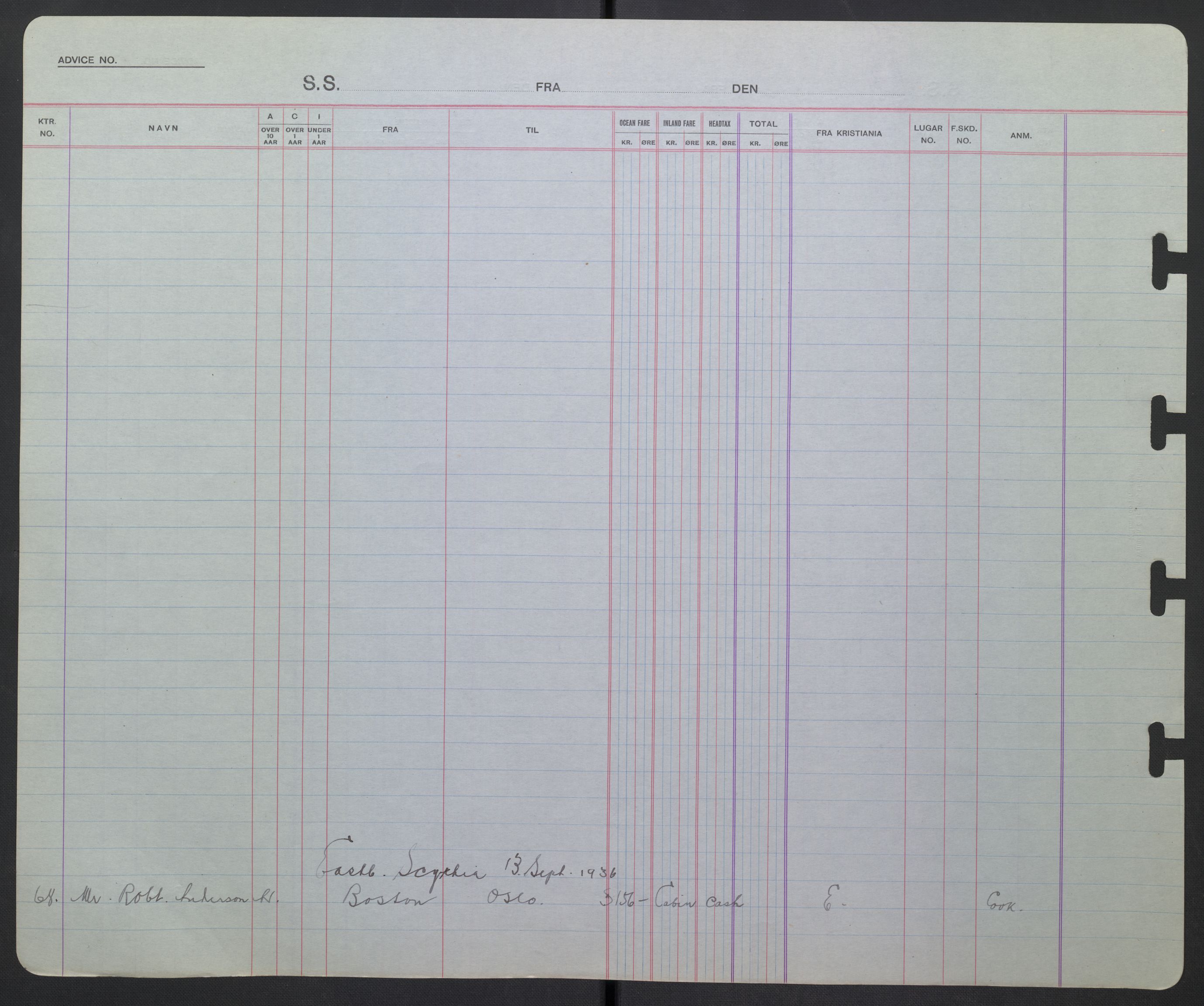 White Star-linjen, SAO/PAO-0201/D/Db/L0001: Passasjerlister, 1925-1937, s. 171