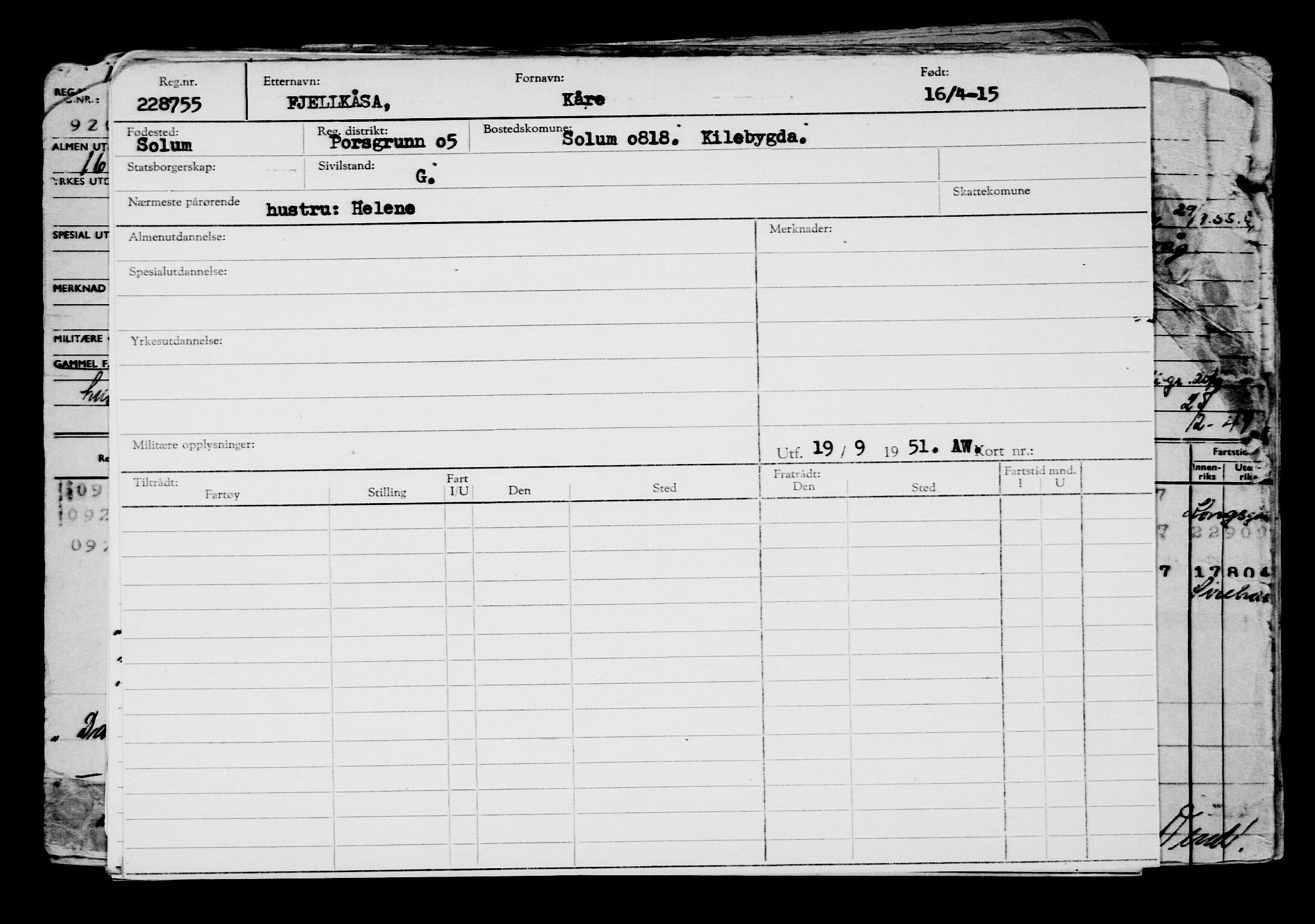 Direktoratet for sjømenn, AV/RA-S-3545/G/Gb/L0129: Hovedkort, 1915, s. 118