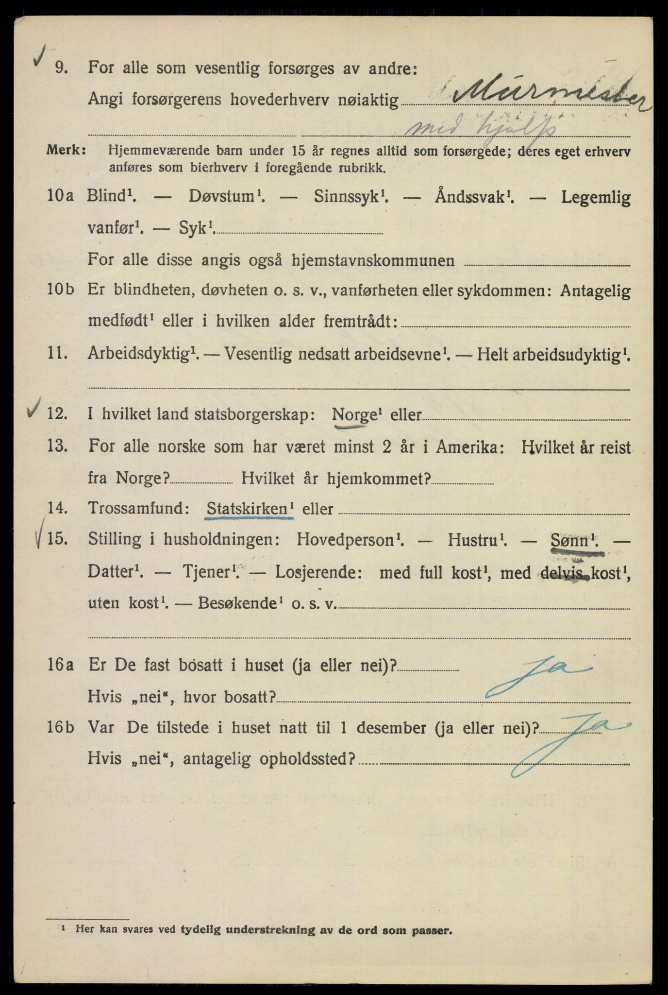 SAO, Folketelling 1920 for 0301 Kristiania kjøpstad, 1920, s. 537956