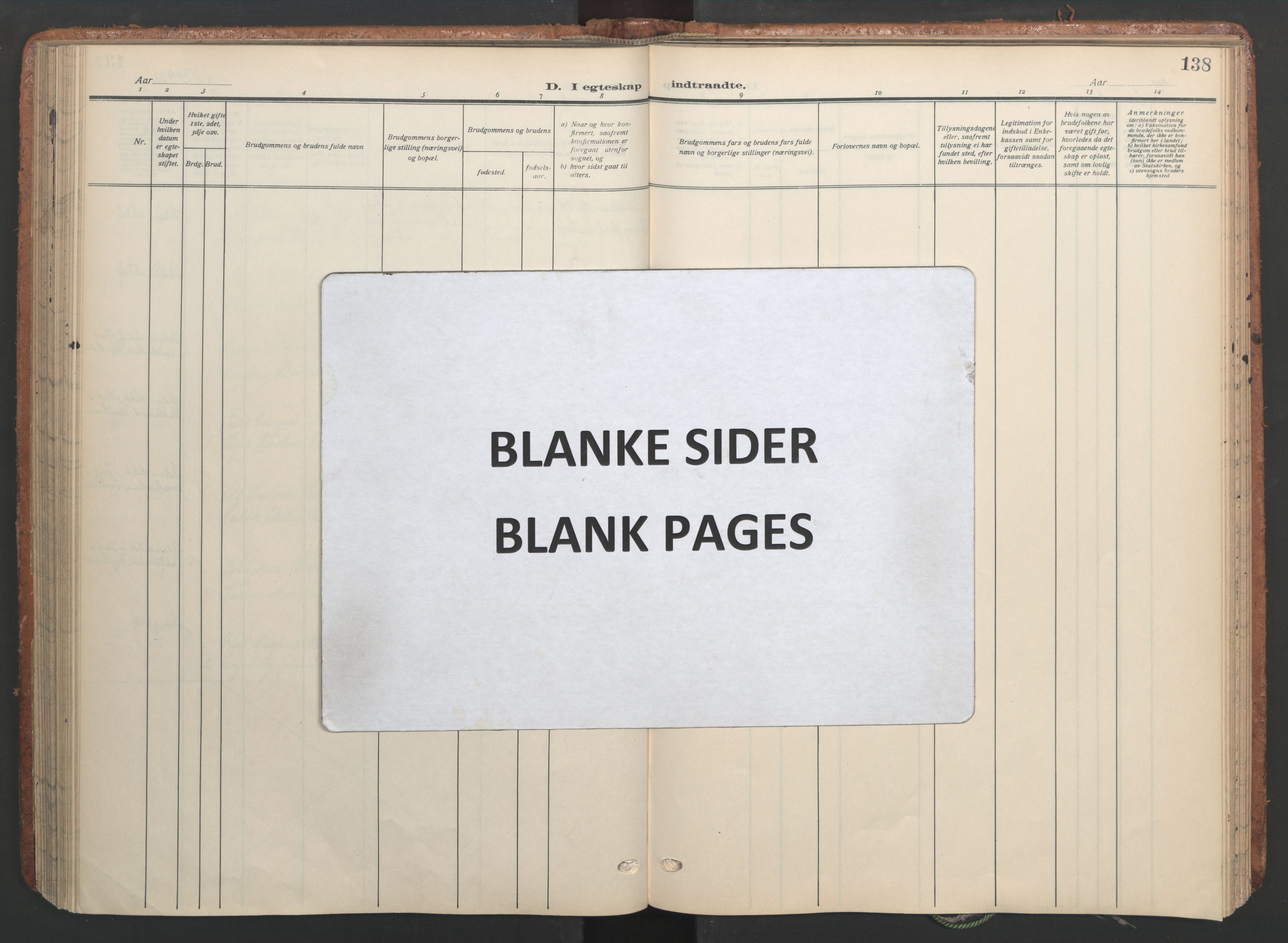 Ministerialprotokoller, klokkerbøker og fødselsregistre - Sør-Trøndelag, AV/SAT-A-1456/656/L0694: Ministerialbok nr. 656A03, 1914-1931, s. 138