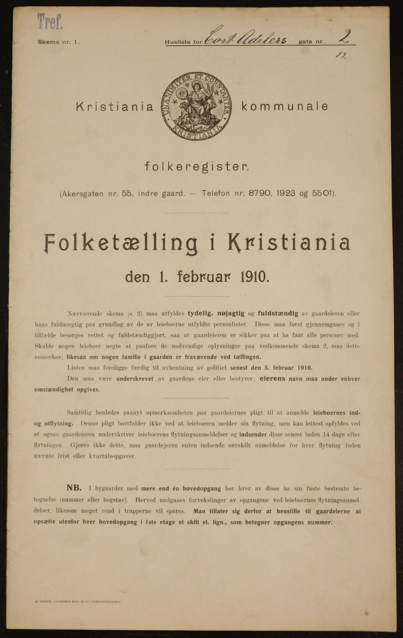 OBA, Kommunal folketelling 1.2.1910 for Kristiania, 1910, s. 13037