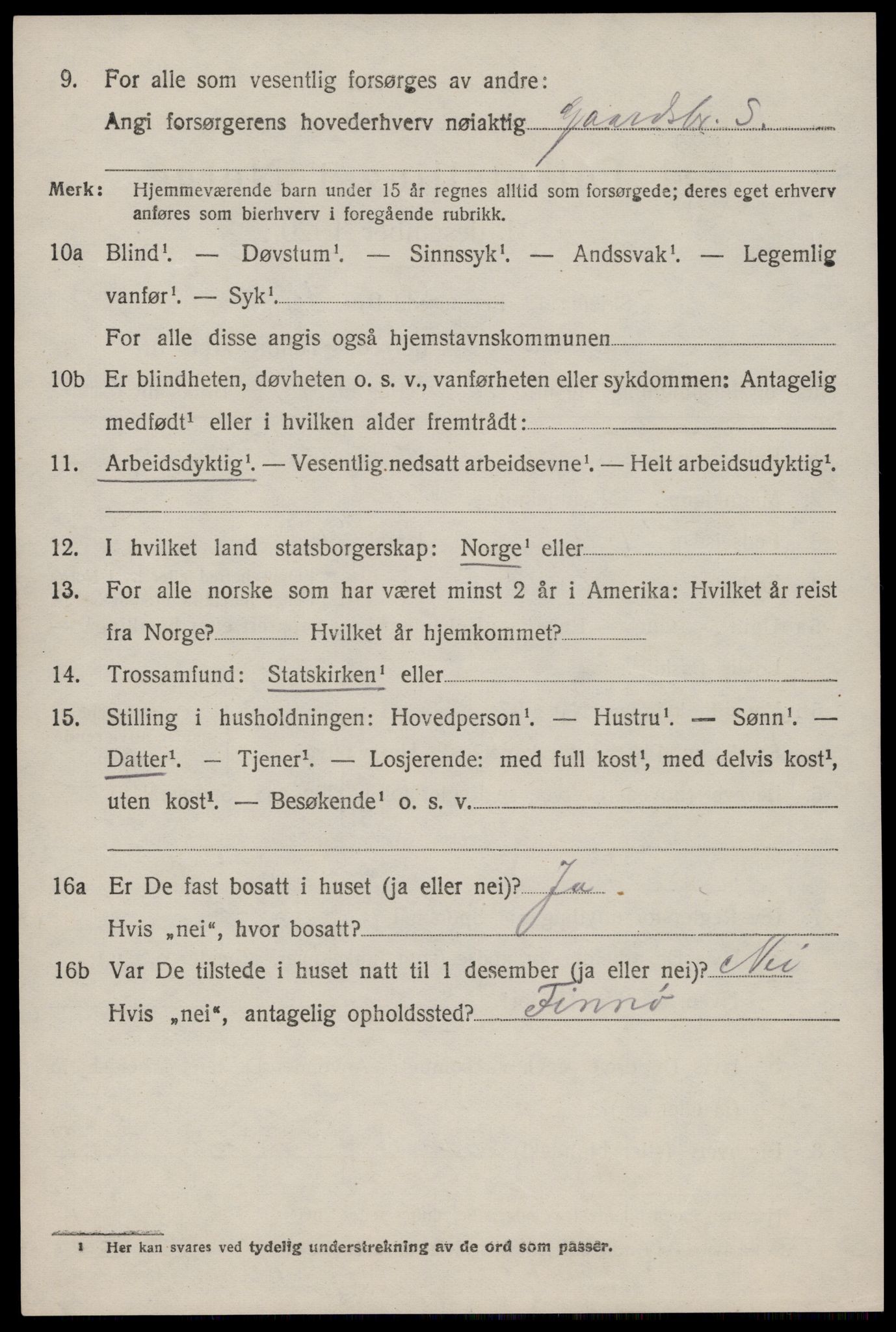 SAST, Folketelling 1920 for 1132 Fister herred, 1920, s. 1674