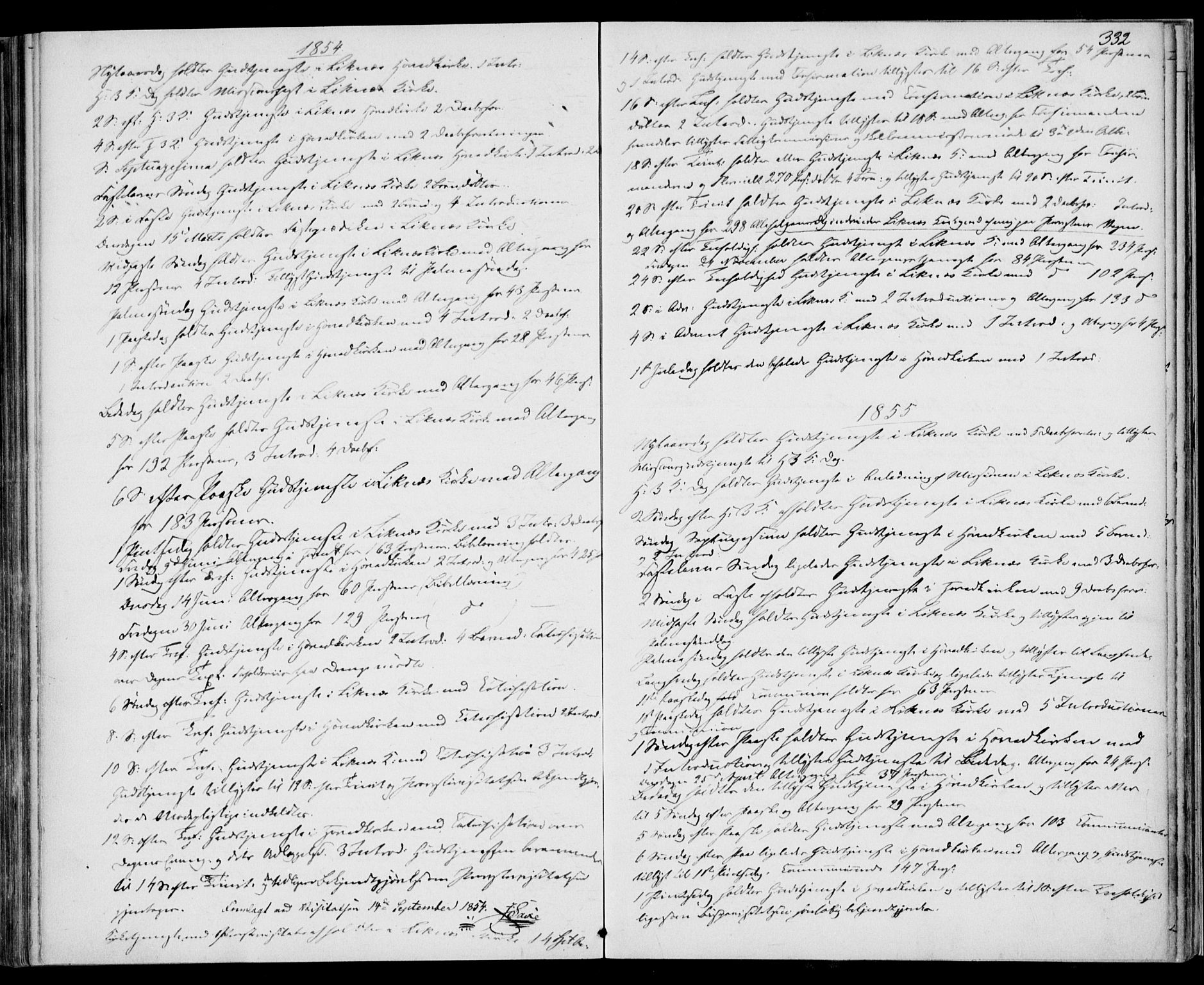 Kvinesdal sokneprestkontor, AV/SAK-1111-0026/F/Fa/Fab/L0005: Ministerialbok nr. A 5, 1844-1857, s. 332