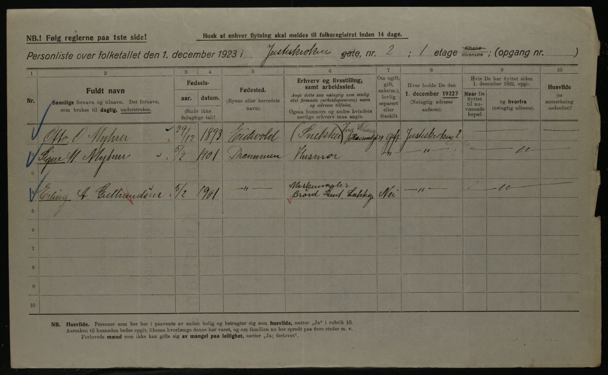 OBA, Kommunal folketelling 1.12.1923 for Kristiania, 1923, s. 53544