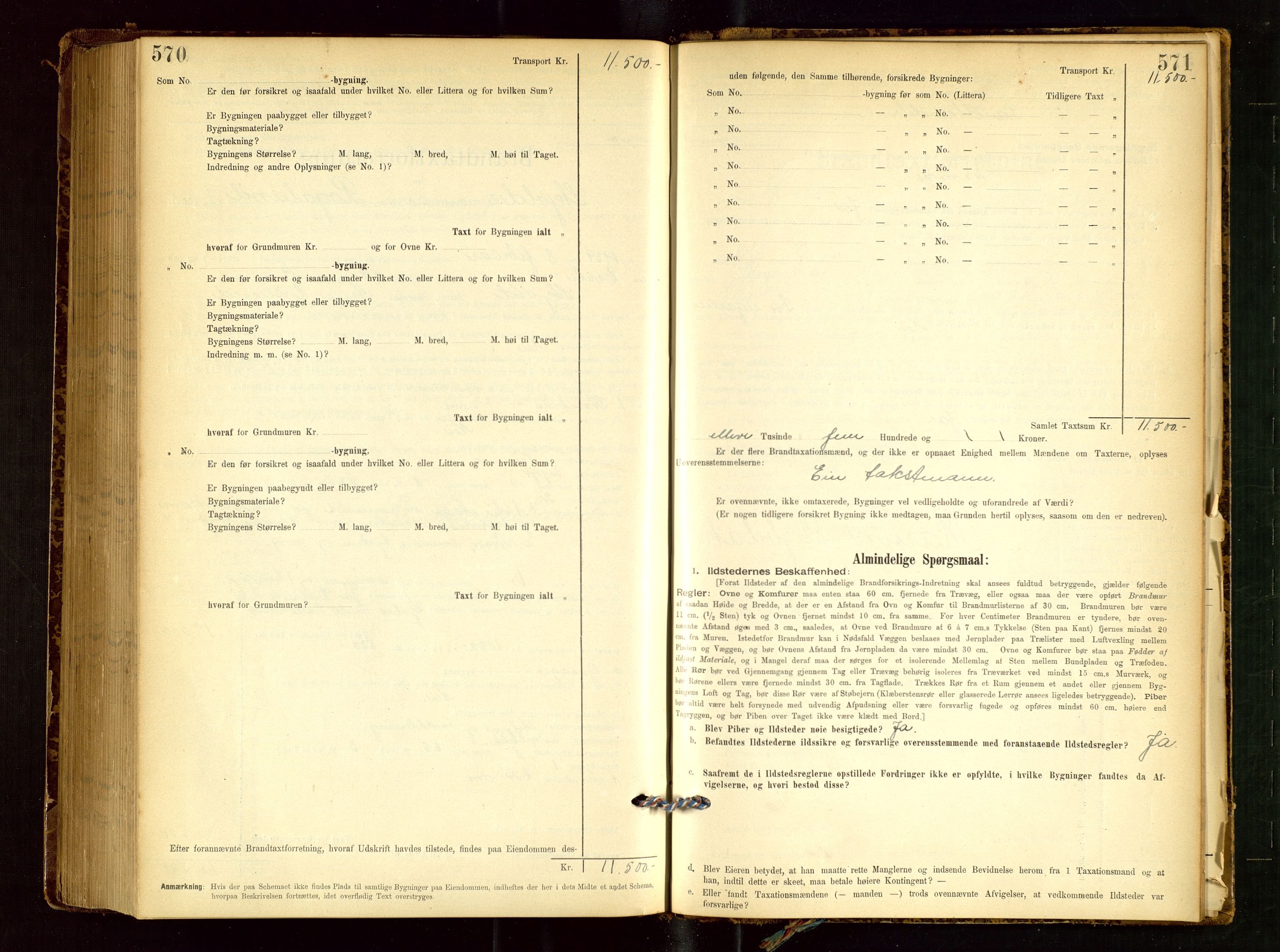 Skjold lensmannskontor, AV/SAST-A-100182/Gob/L0001: "Brandtaxationsprotokol for Skjold Lensmandsdistrikt Ryfylke Fogderi", 1894-1939, s. 570-571